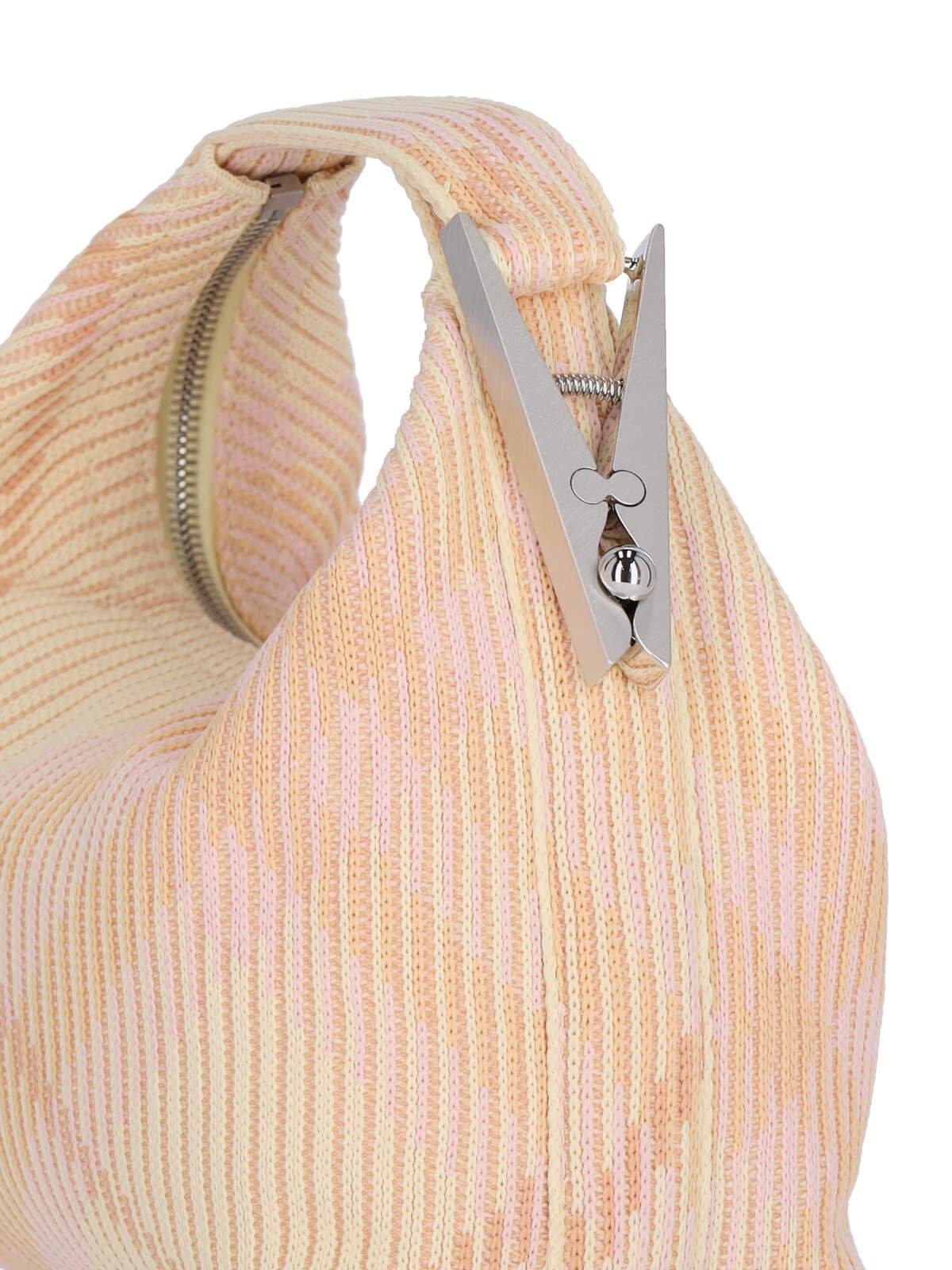 Shop Burberry Check Pattern Zipped Tote Bag In Pink
