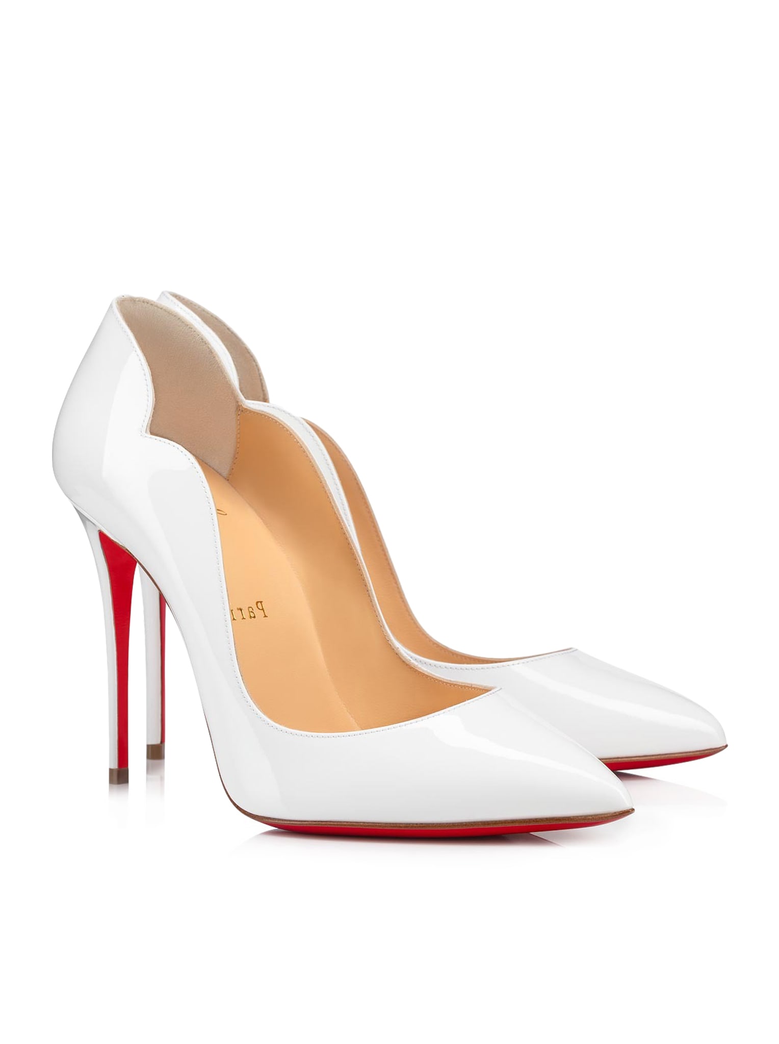 Shop Christian Louboutin Hot Chick 100 Patent In White