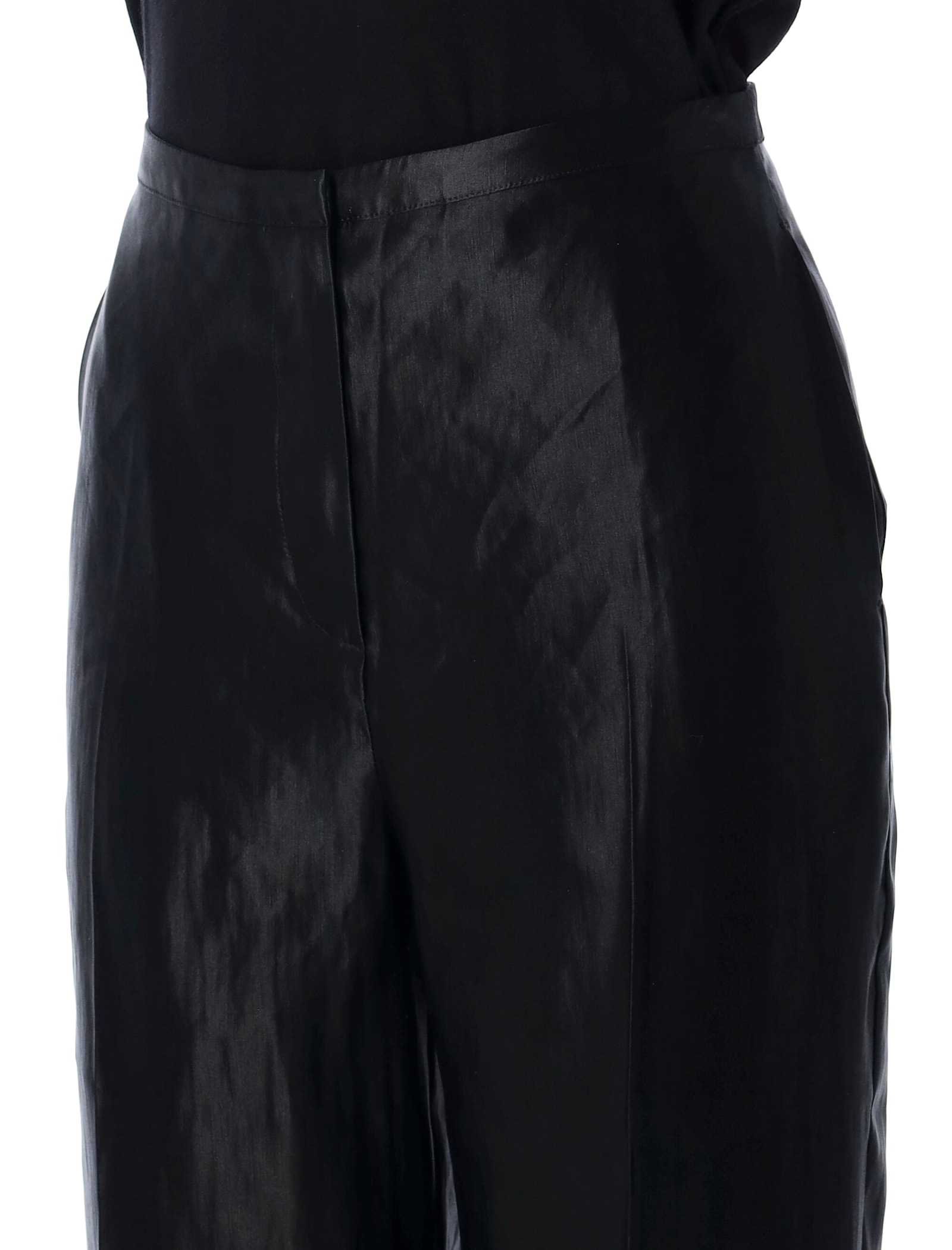 Loulou Studio Noro Nappa Trousers In Black