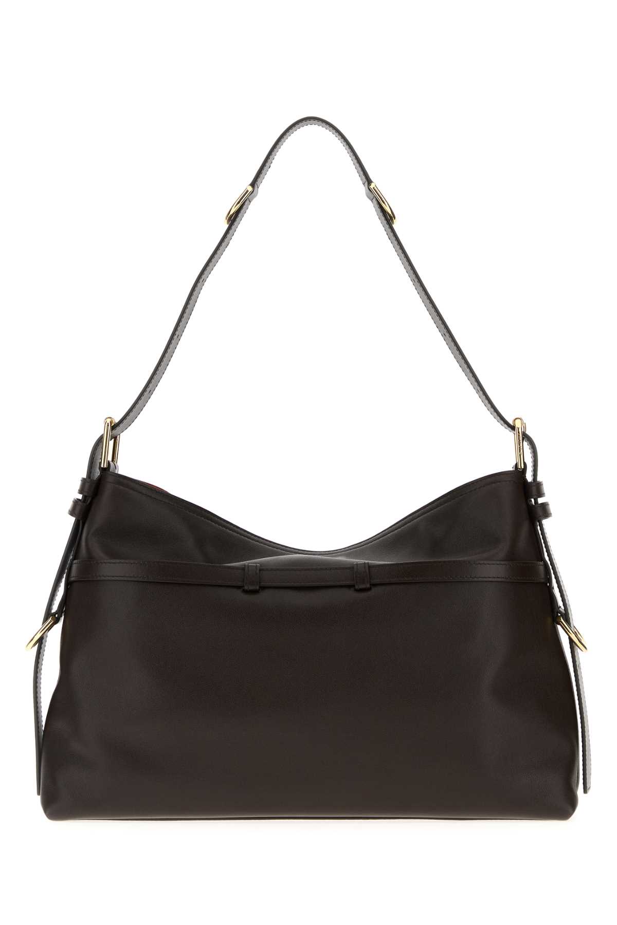 Givenchy Medium Voyou Calfskin Shoulder Bag With Buckle Fastening In Brown