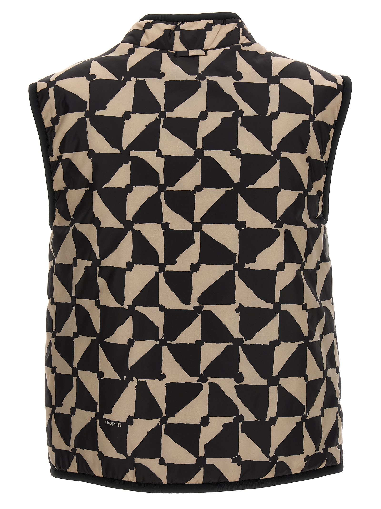 Shop Max Mara The Cube Lily Reversible Vest In Black/neutrals