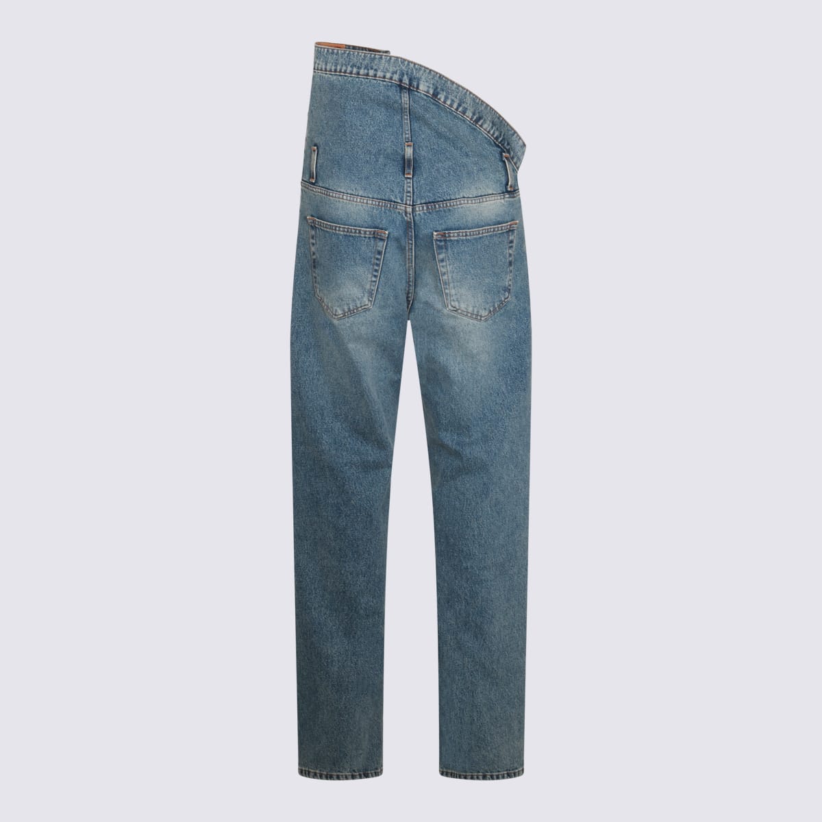 Shop Y/project Blue Cotton Denim Jeans In Evergreen Vintage Blue