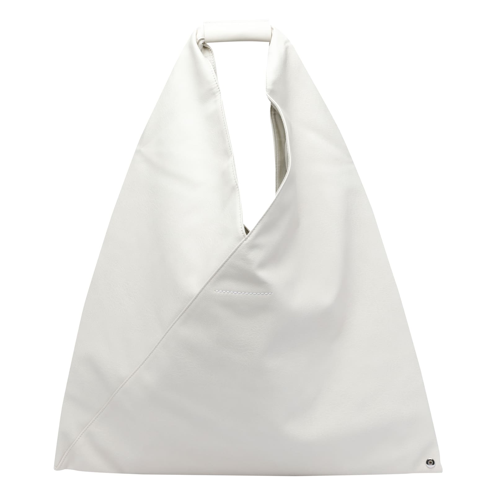 Mm6 Maison Margiela Japanese Triangular Tote Bag In White