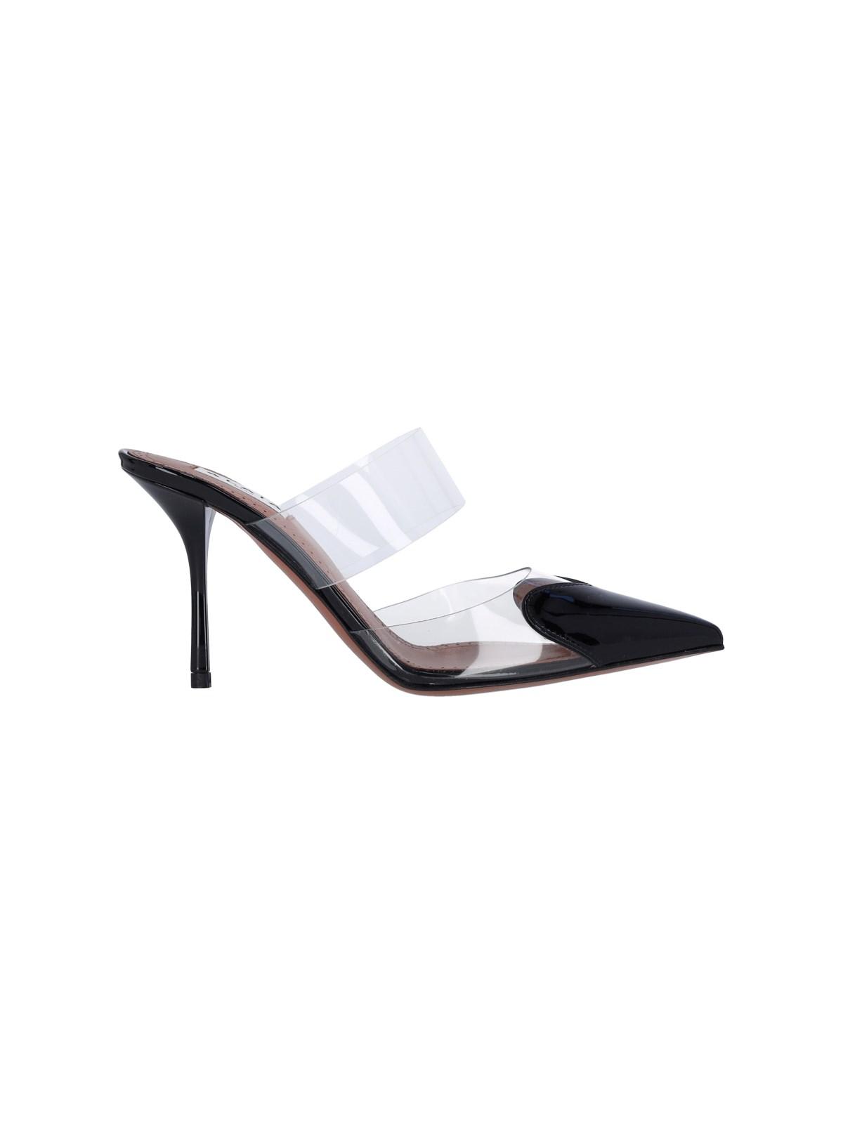 Shop Alaïa Heart Mules In Black