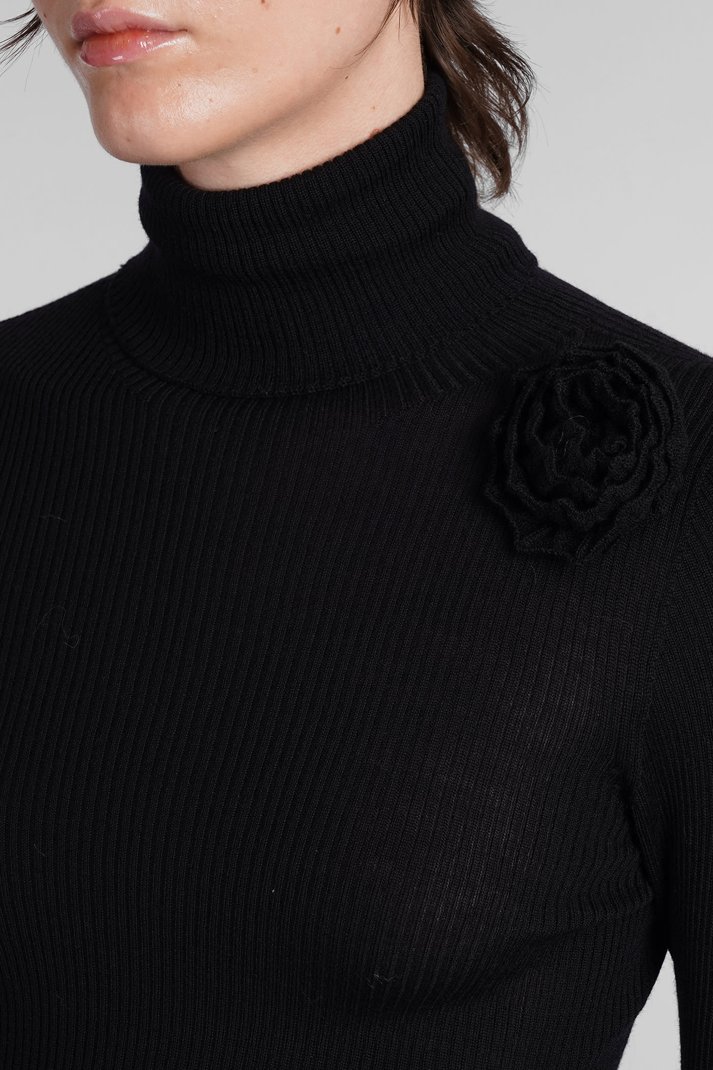 Shop Blumarine Knitwear In Black Wool