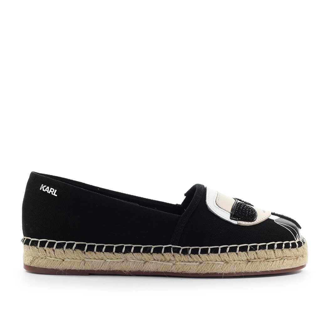 Karl Lagerfeld Kamini Karl Ikonik Black Espadrilles