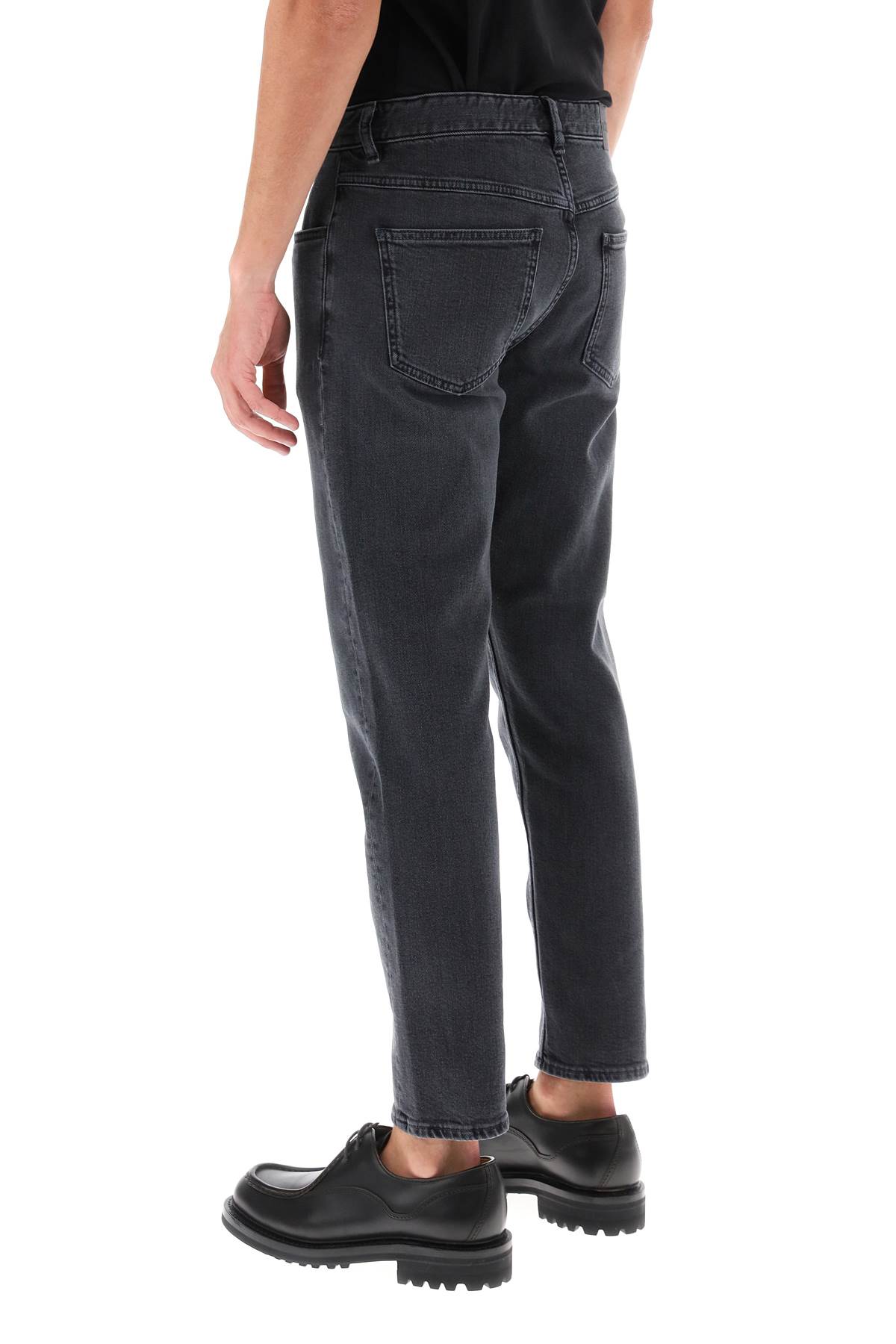 Shop Closed Cooper Jeans With Tapered Cut In Dark Grey (grey)