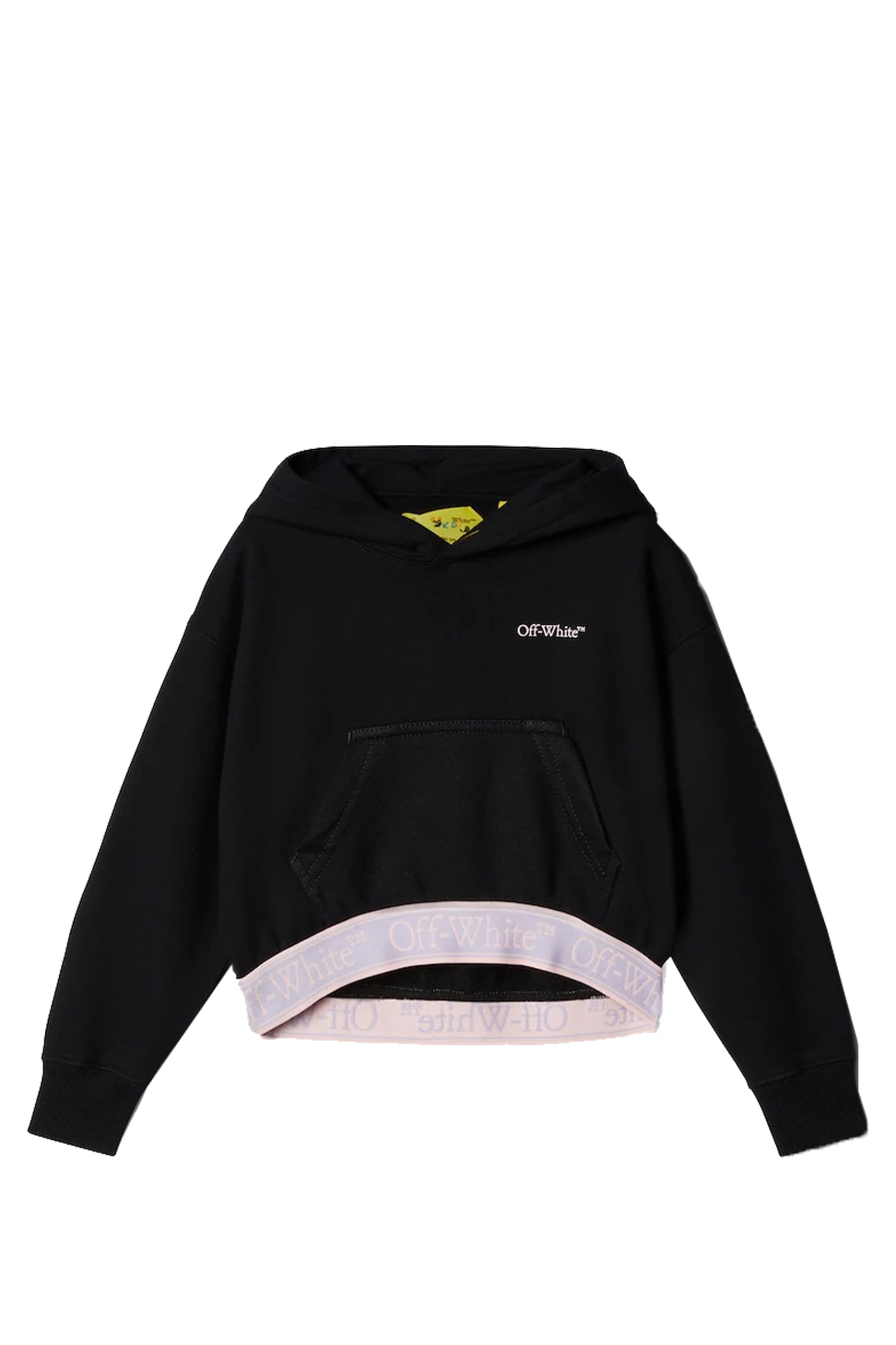 OFF-WHITE HOODIE WITH BOOKISH LOGO