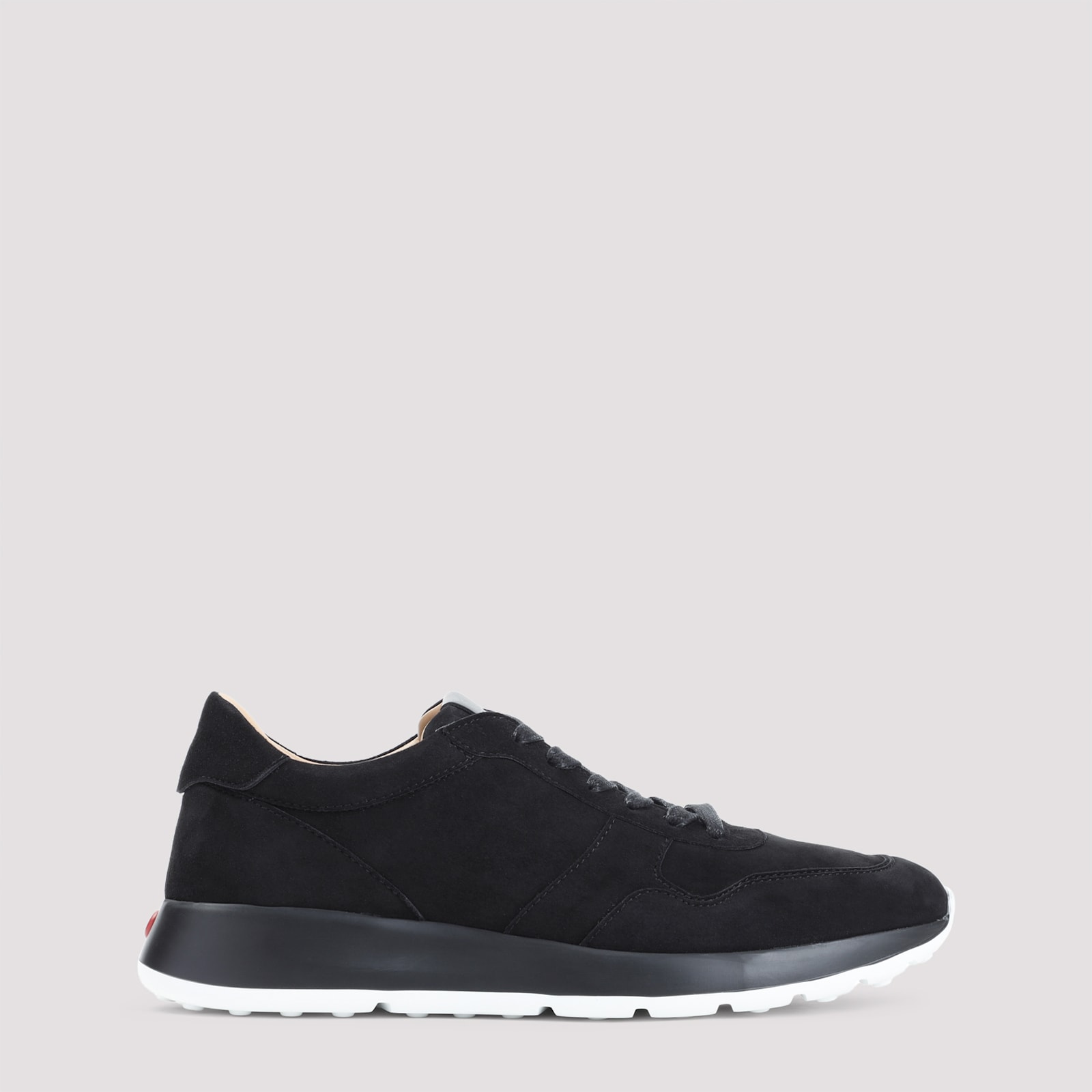 Tod's Suede Sneakers Low Profile Rubber Sole In Black