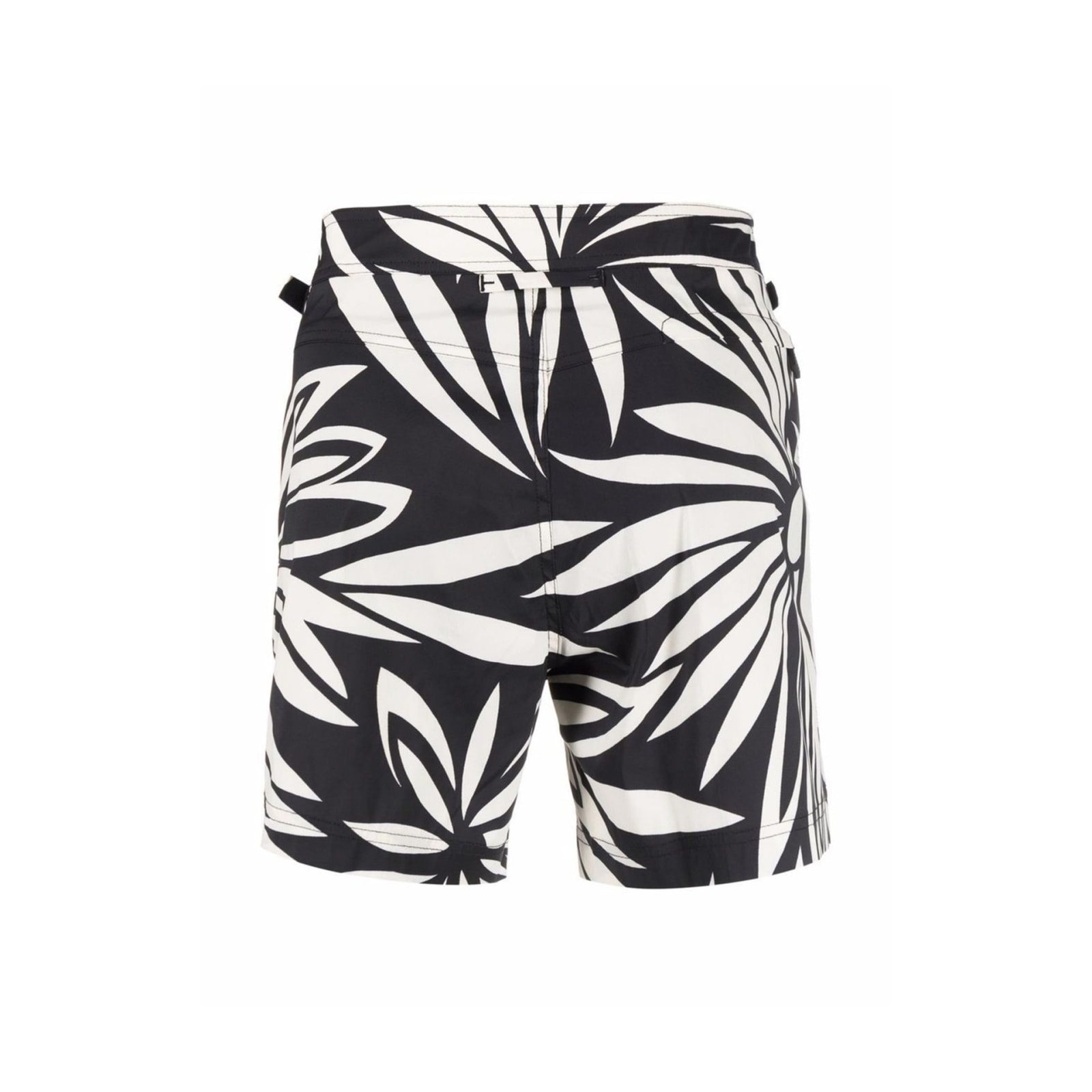 Shop Tom Ford Printed Swim Shorts In Black