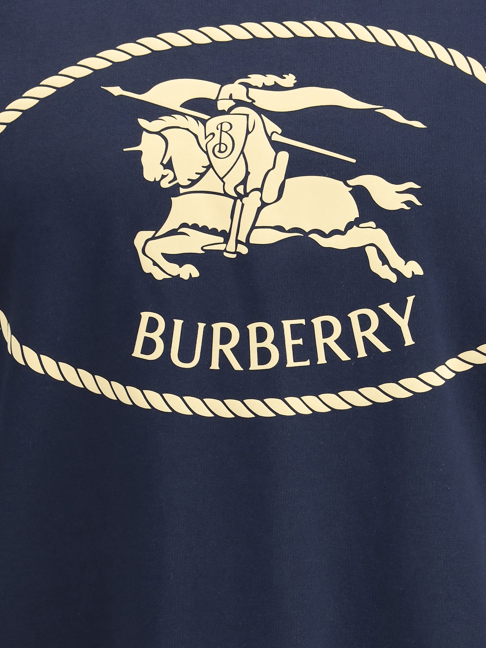 Burberry Mens Brand-print Crewneck Cotton-jersey T-shirt Black Xl
