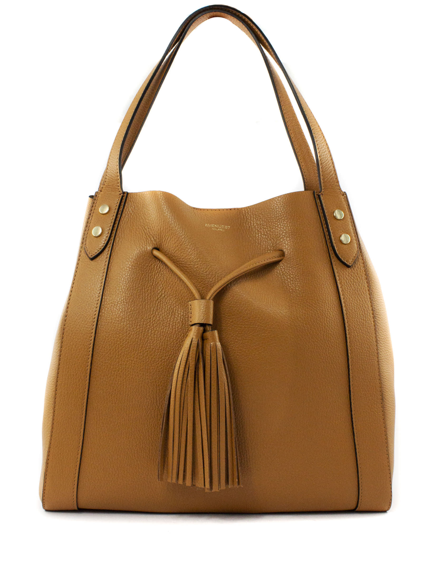 Avenue 67 Anna Brown Leather Bucket Bag