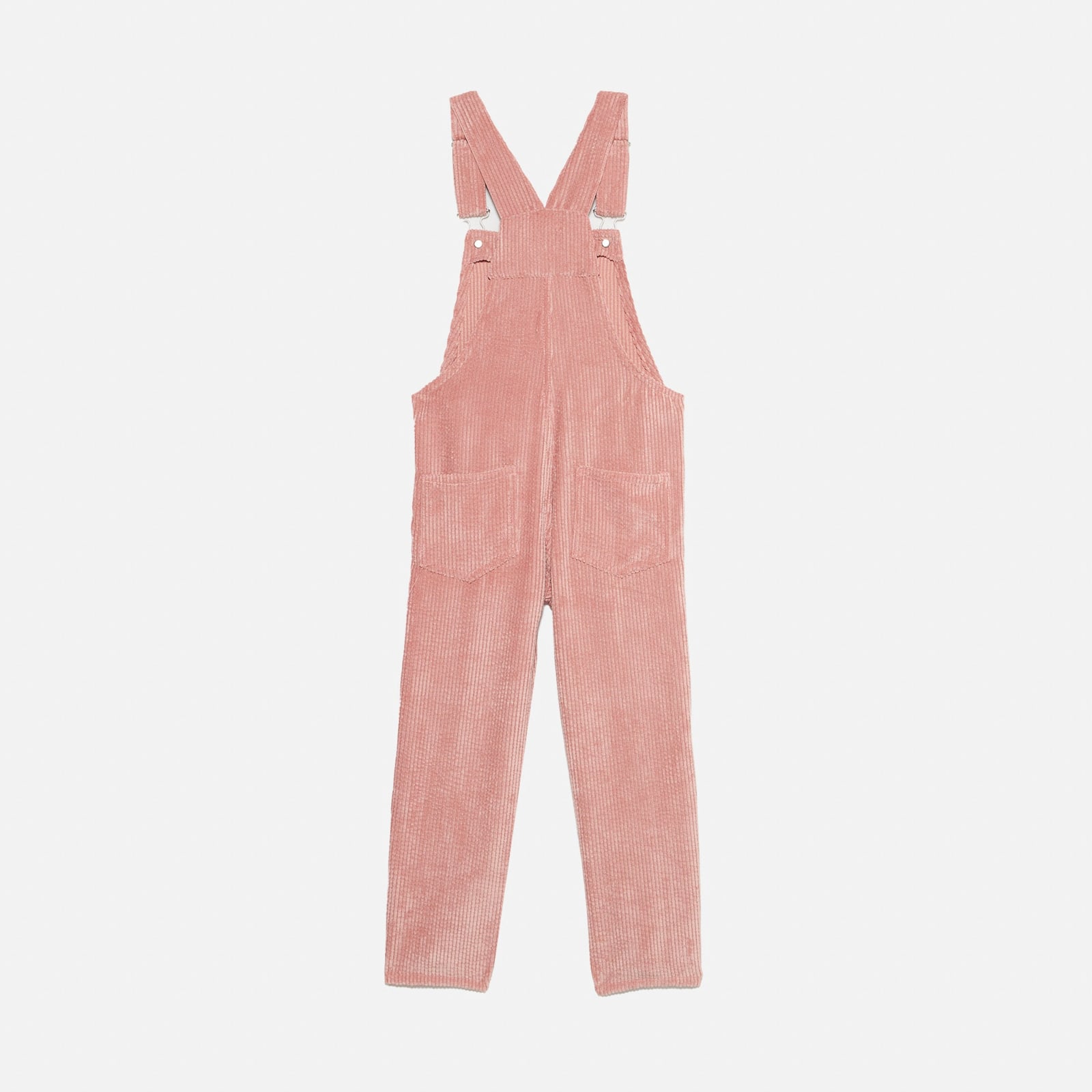 Mc2 Saint Barth Girl Pink Corduroy Salopette With St. Barth Embroidery In Pink