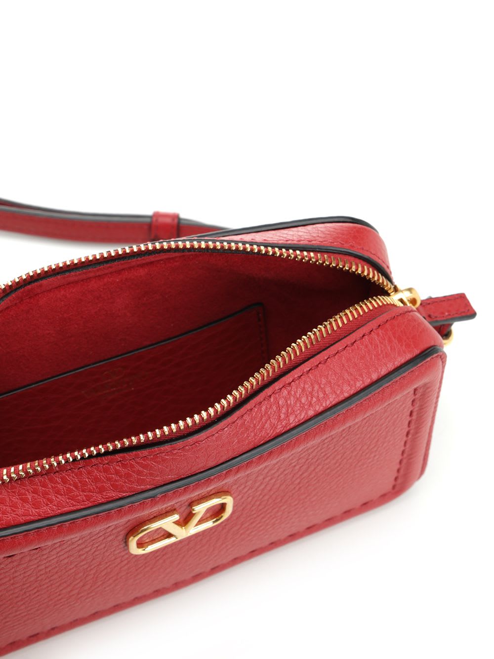 Valentino Garavani Small Red Crossbody Bag Alltime In Brown