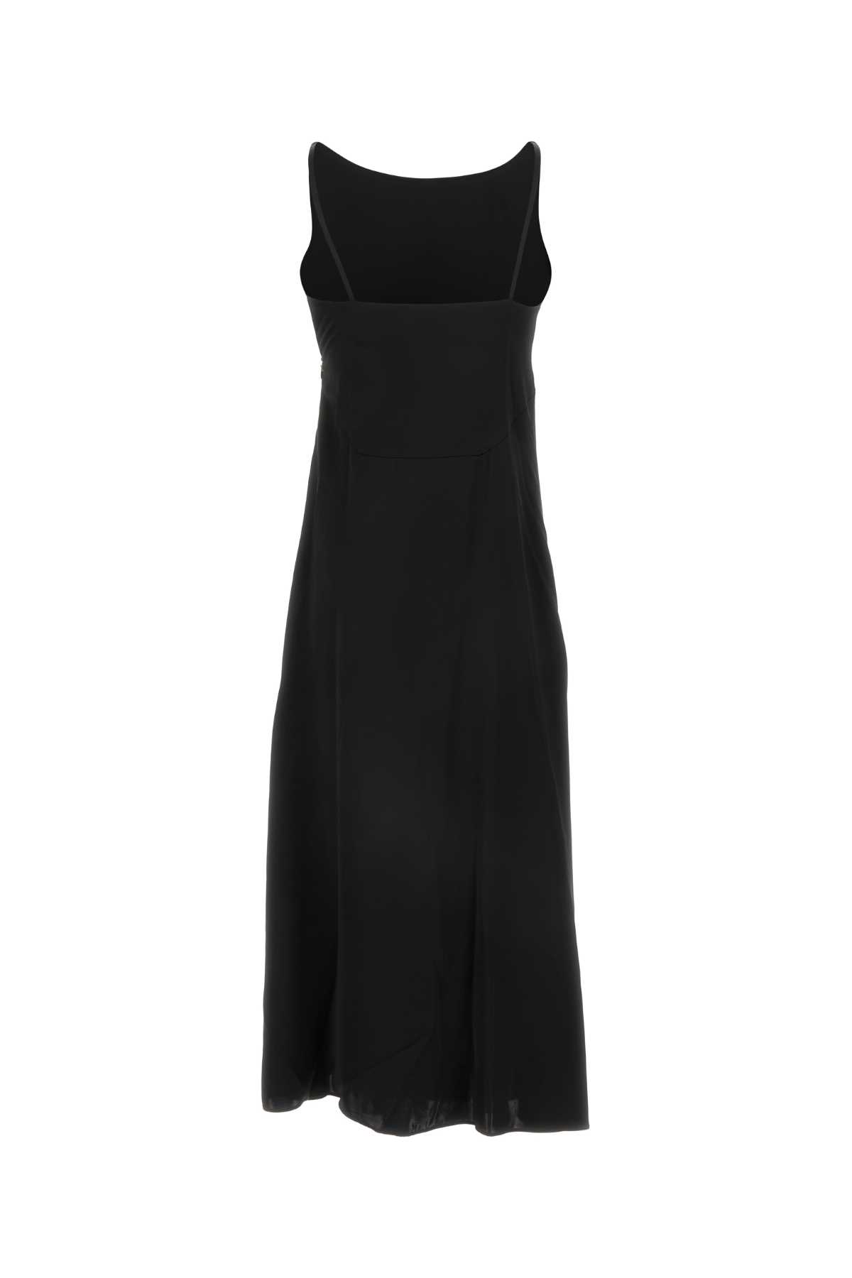 Shop Apc Black Satin Junia Dress In Noir