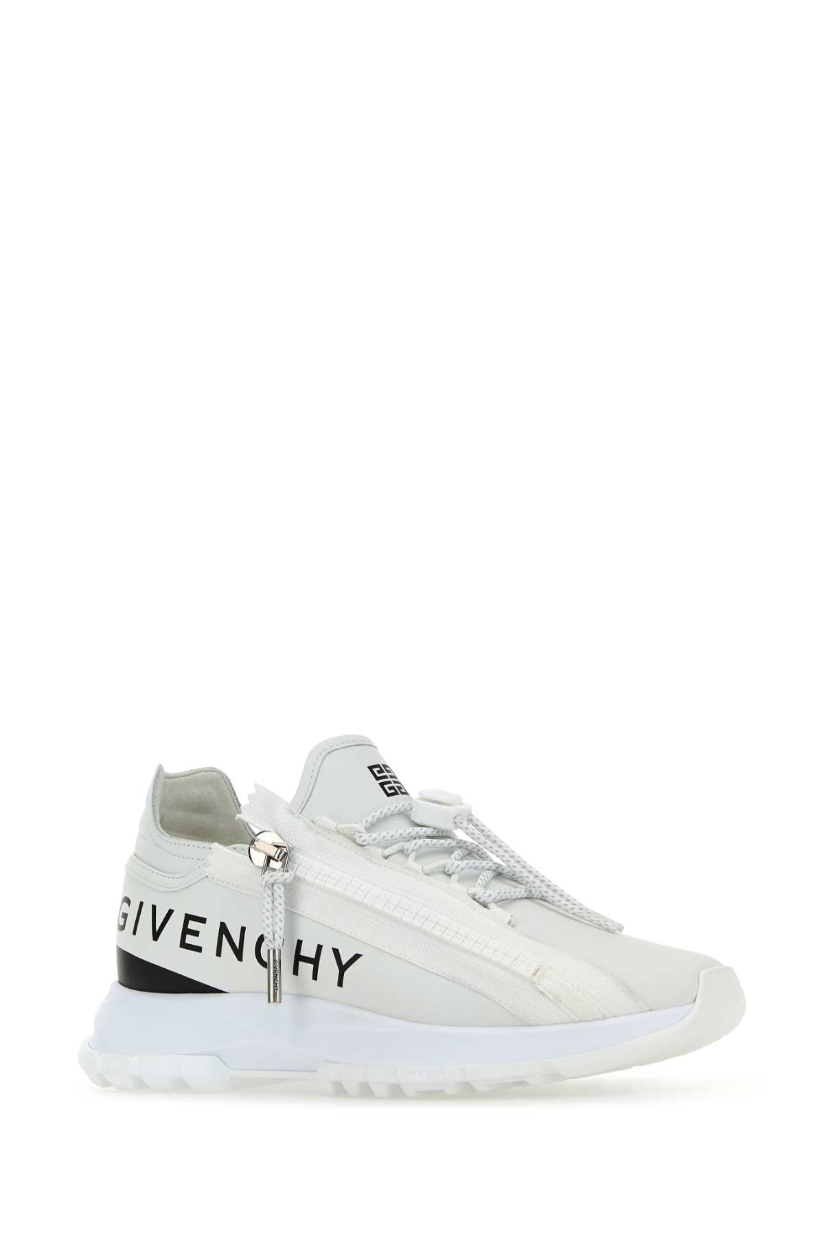 Givenchy White Leather Spectre Sneakers In 116-white/black