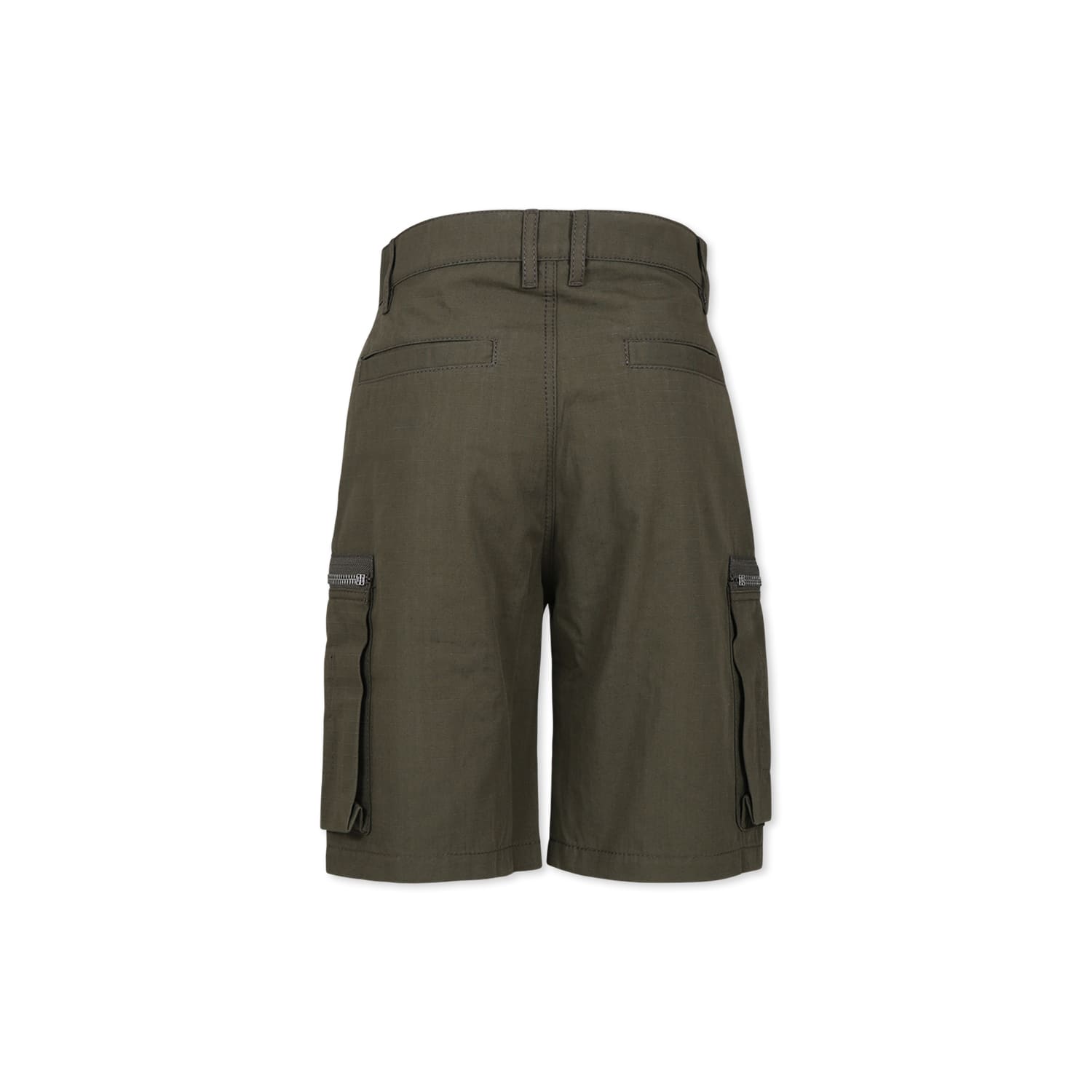 Givenchy Green Shorts For Boy With Logo In Green