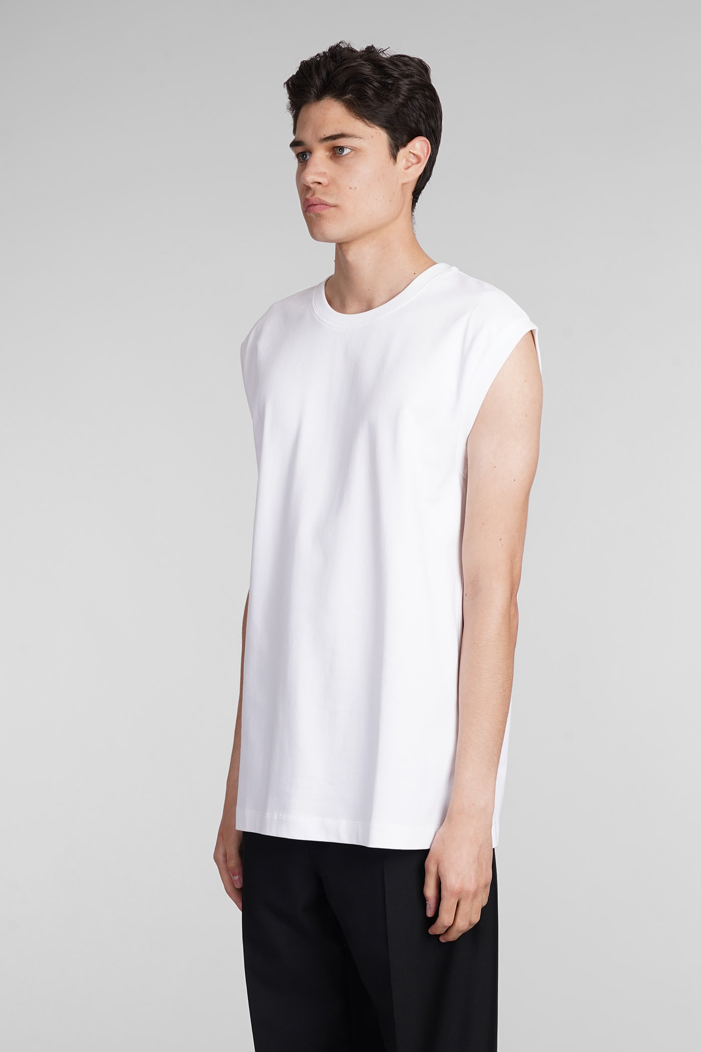 Shop Helmut Lang Tank Top In White Cotton
