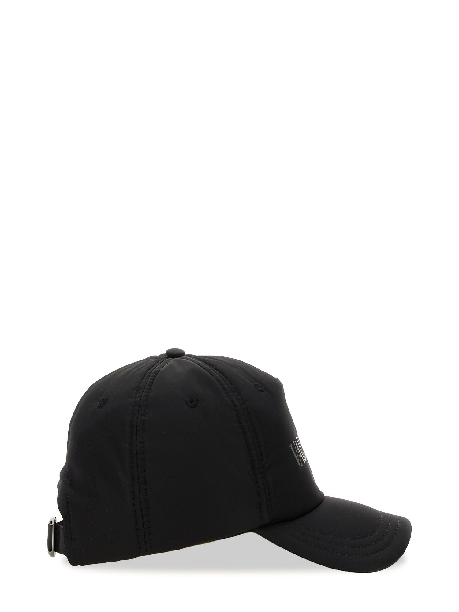 Shop Valentino Hat With Logo In Black