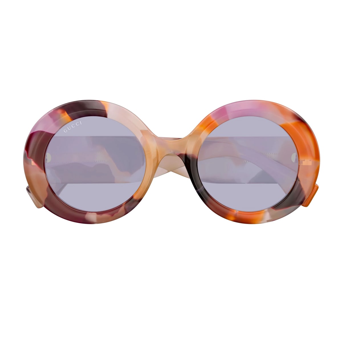 Shop Gucci Gg1748s Linea Re-ace Lettering 003 Violet Violet Sunglasses In Multicolore