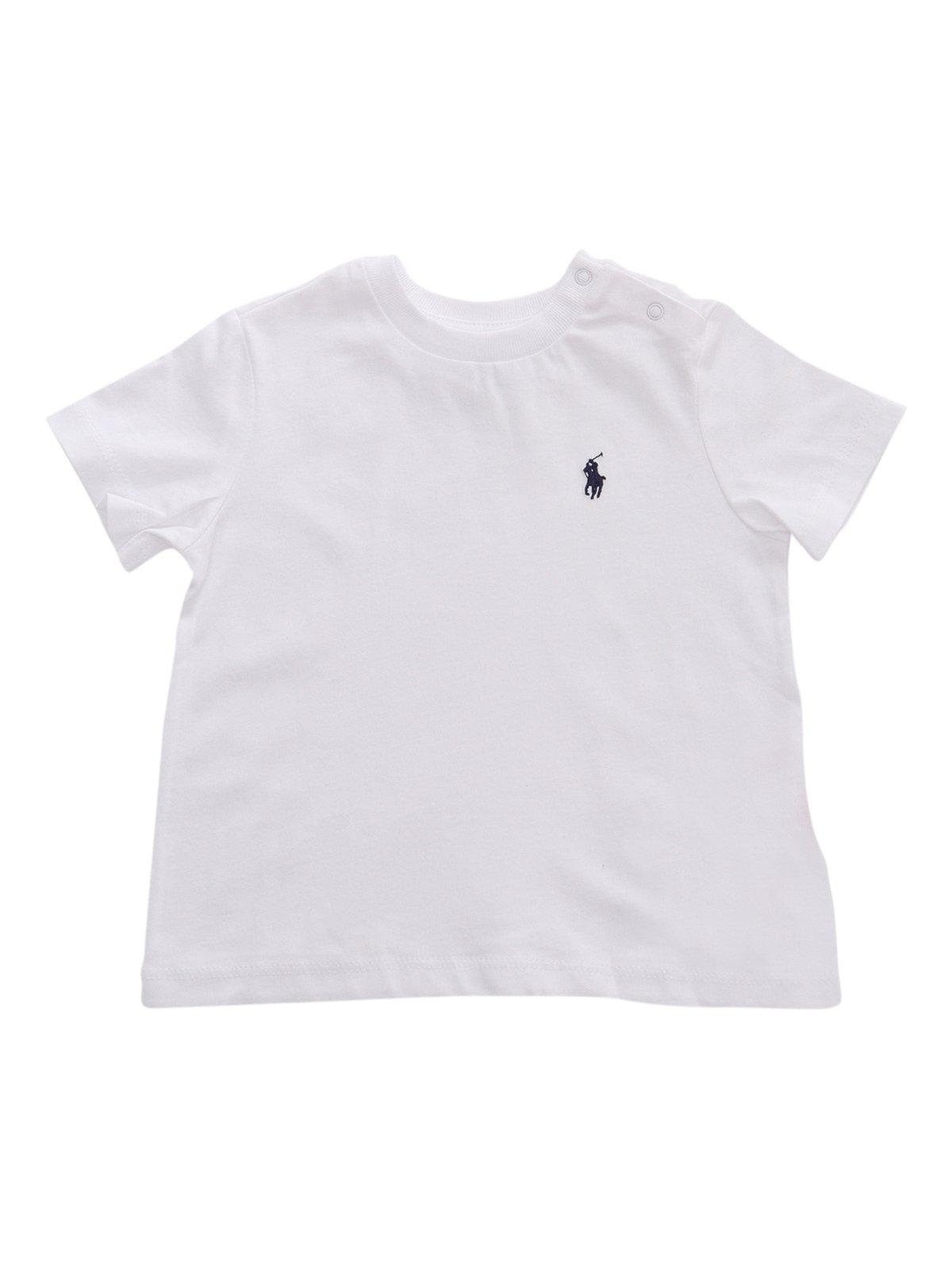 POLO RALPH LAUREN LOGO EMBROIDERED CREWNECK T-SHIRT