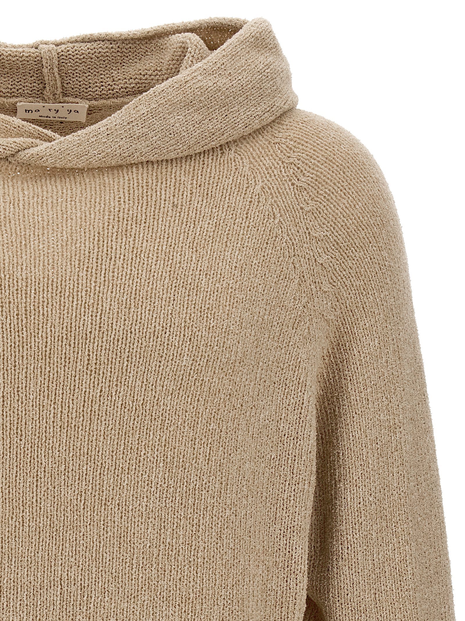Ma'ry'ya Hooded Sweater In Brown