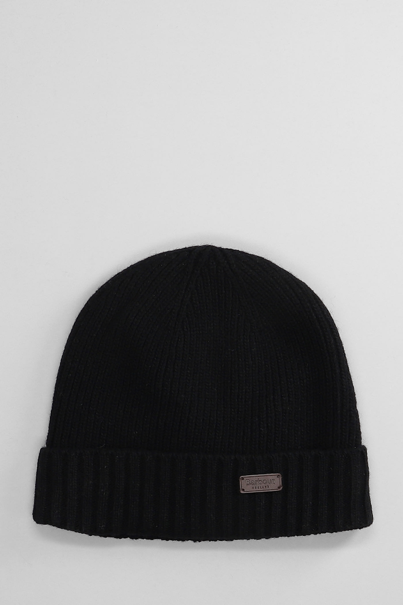 Barbour Carlton Beanie Hats In Black Wool In Black