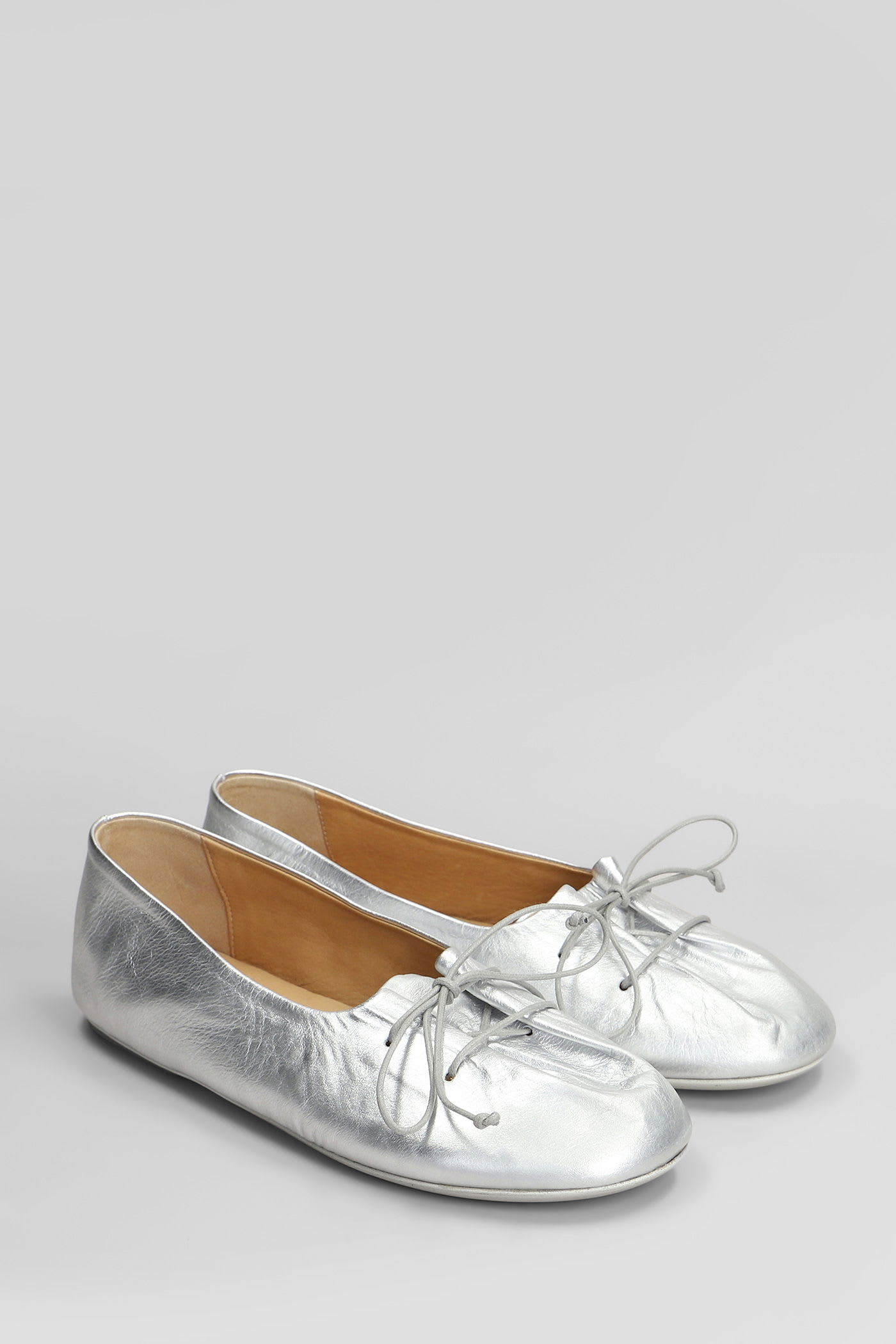 Marsèll Girella Ballet Flats In Silver Leather