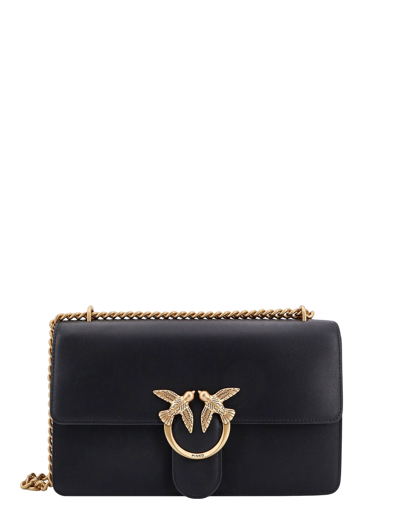 Shop Pinko Love Bag One Simply Shoulder Bag In Black