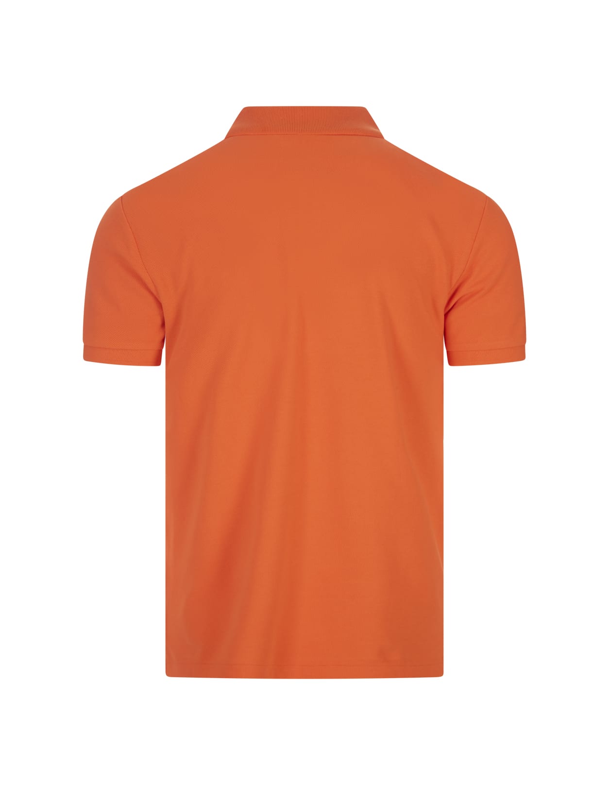 Shop Ralph Lauren Slim-fit Polo Shirt In Orange Piqué