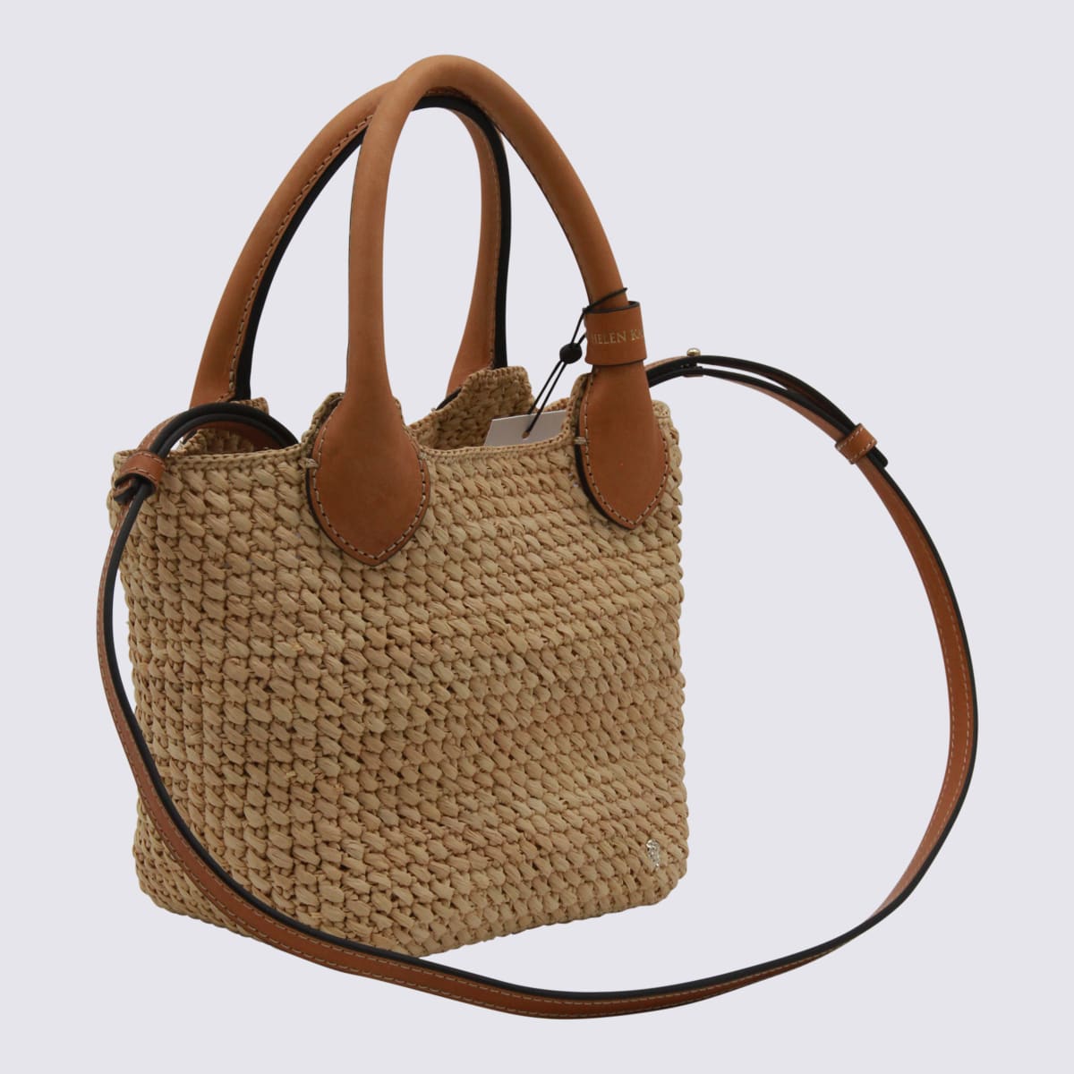 Helen Kaminski Beige Raffia Satchel In Brown