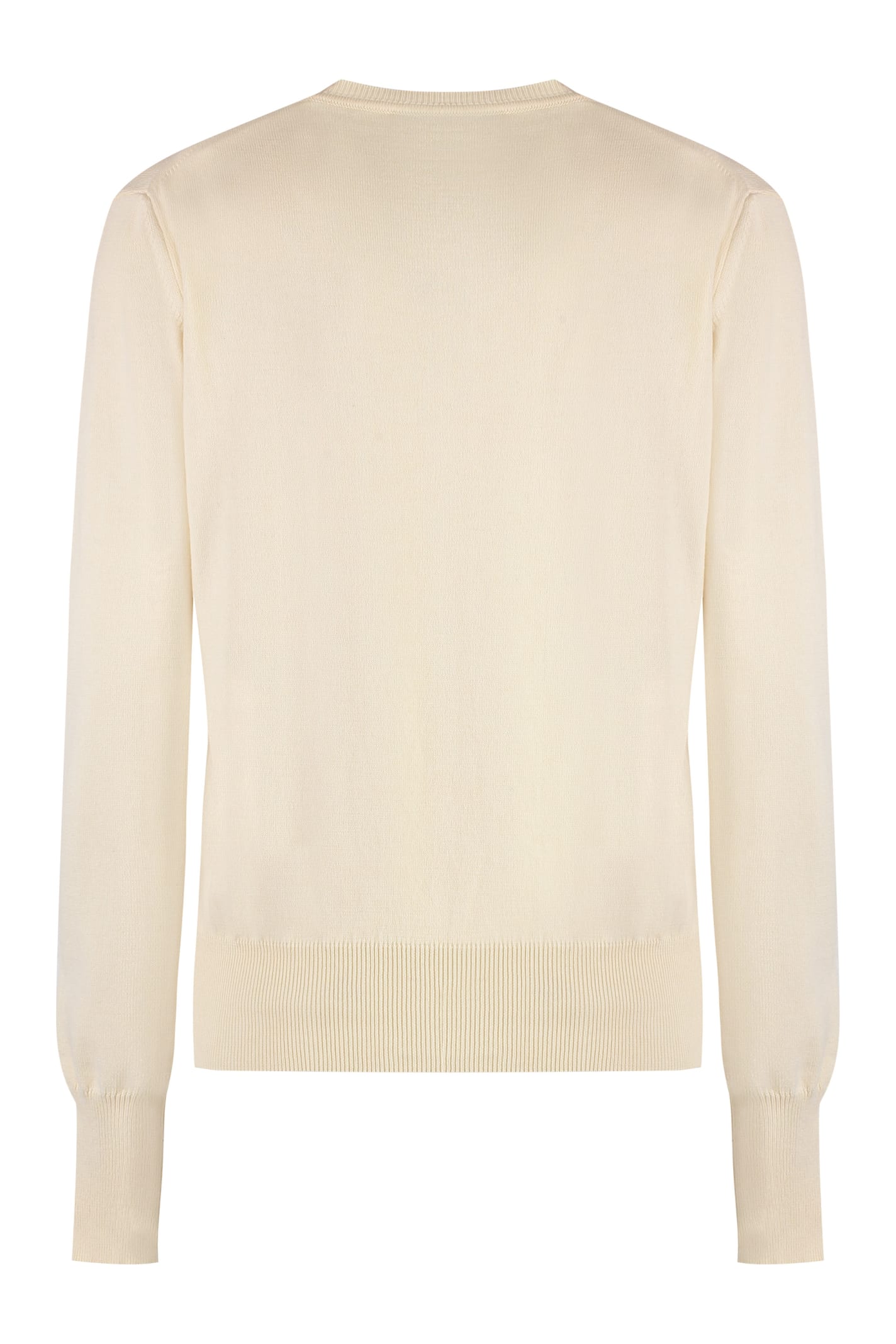 Shop Vivienne Westwood Bea Cotton Blend Crew-neck Sweater In Panna