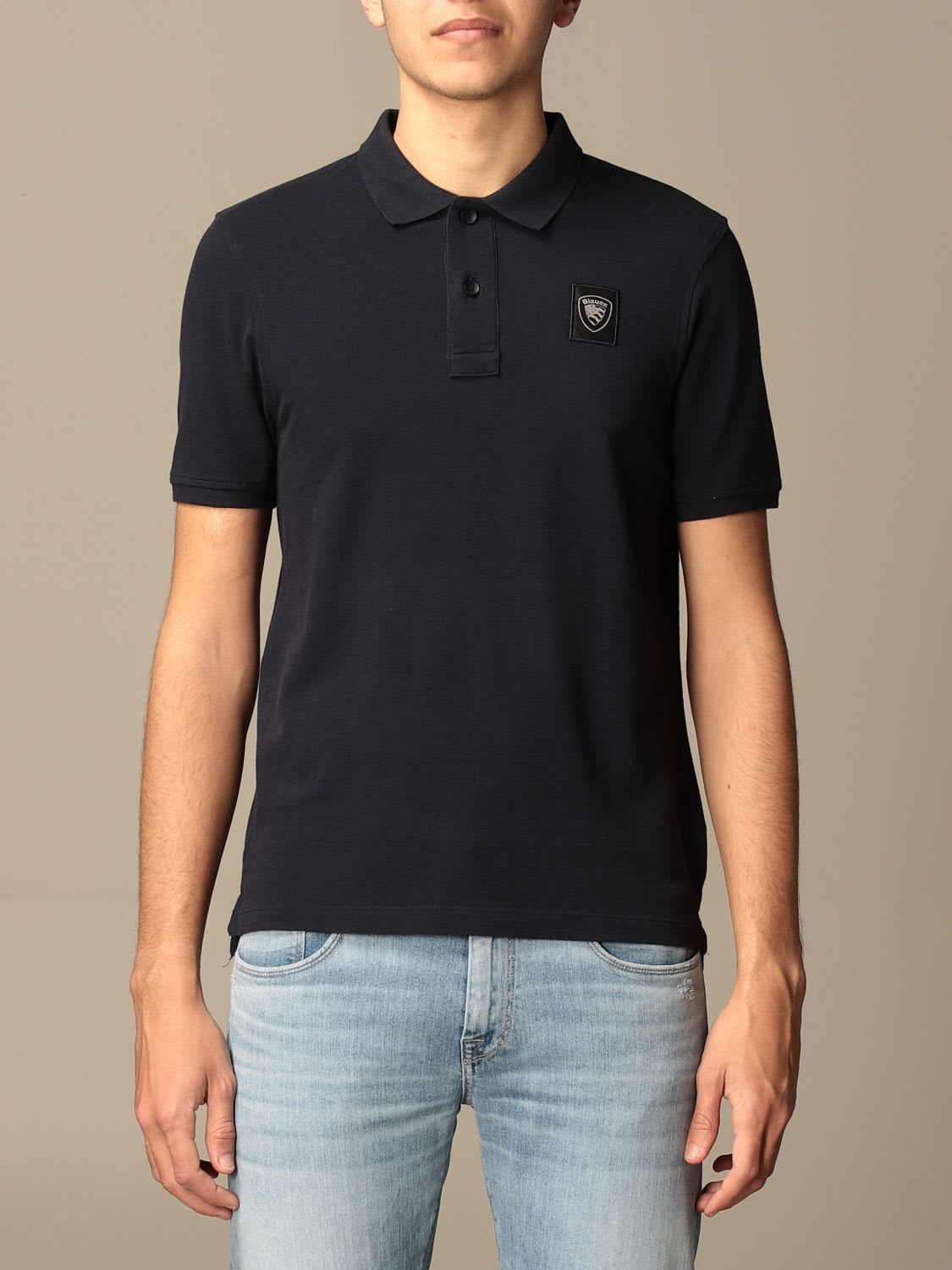 Blauer Polo Shirt Blauer Cotton Polo Shirt With Logo