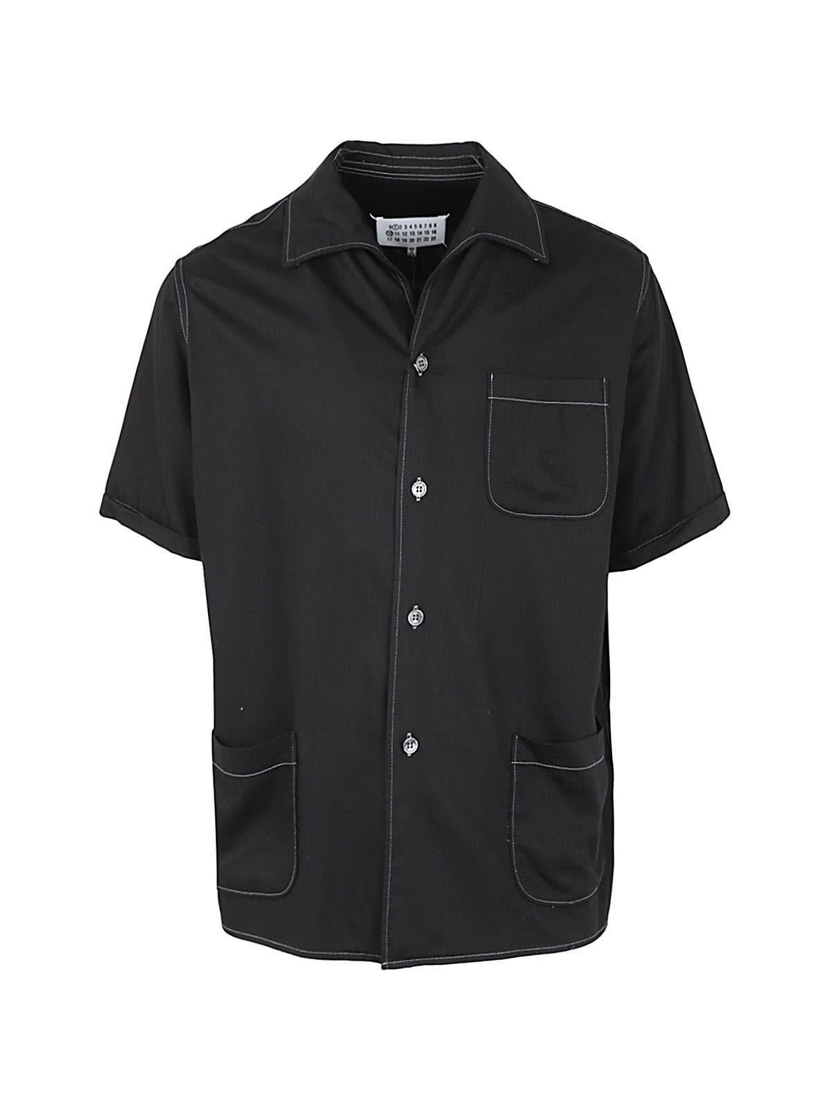 Maison Margiela Short Sleeved Shirt In Black