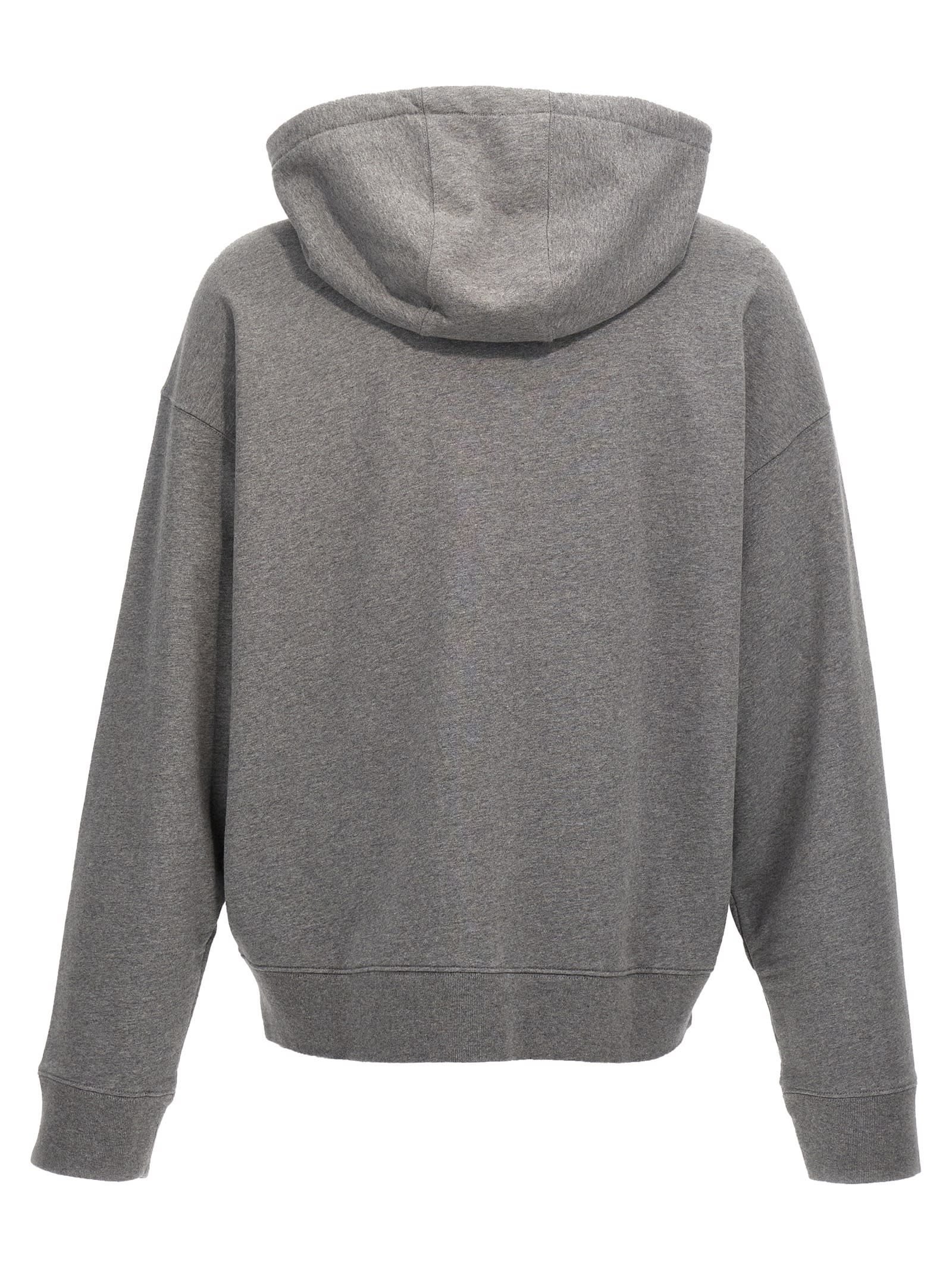 Shop Maison Kitsuné Rambling Fox Hoodie In Gray