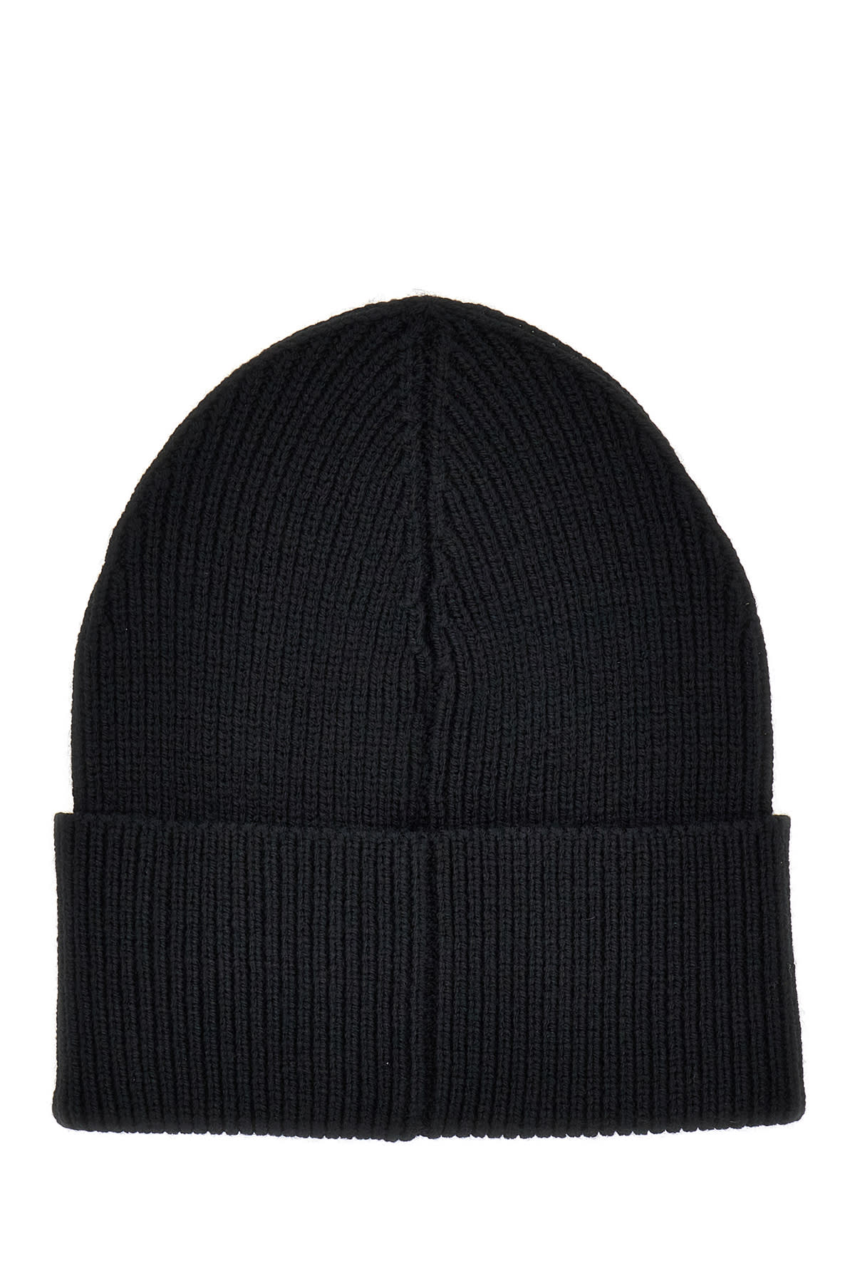 Shop Palm Angels Black Wool Blend Beanie Hat In 1001