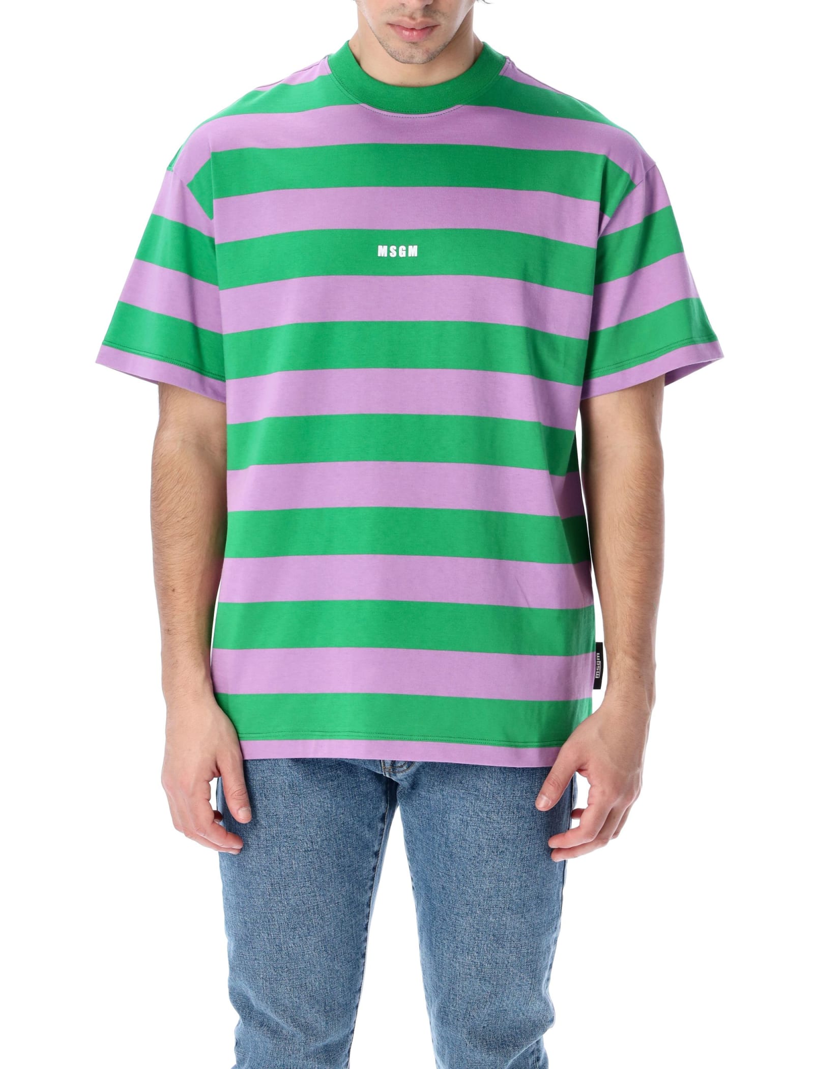 MSGM Striped Pattern S/s T-shirt MSGM
