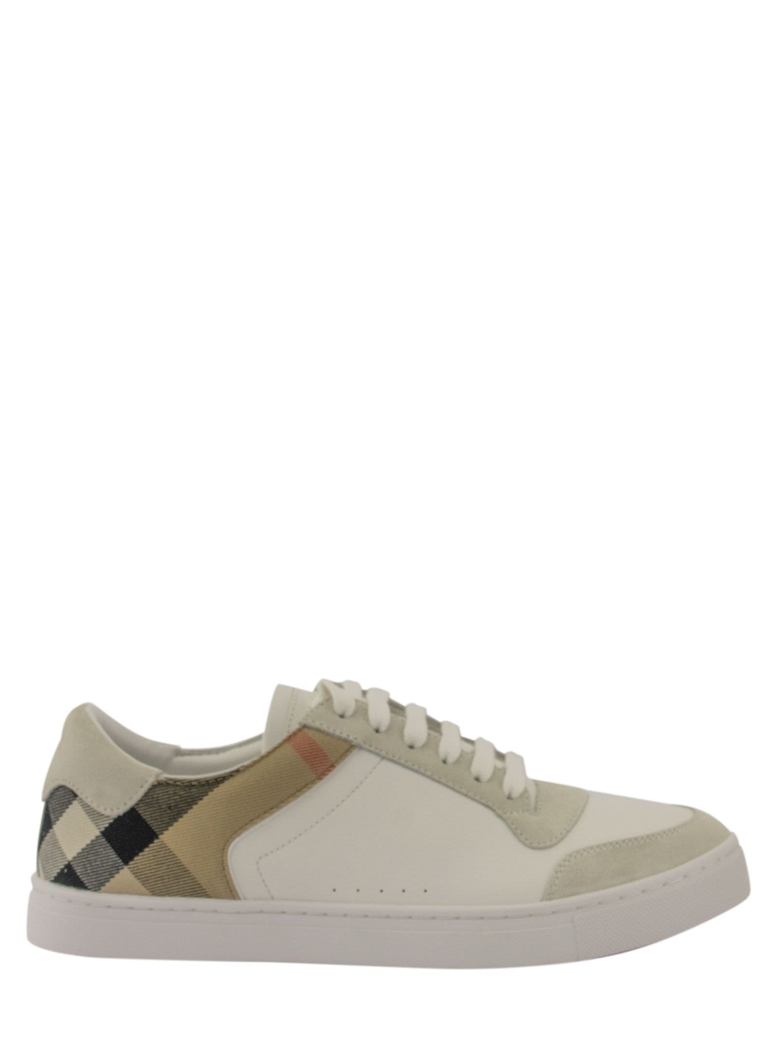 Burberry Leather And House Check Sneakers