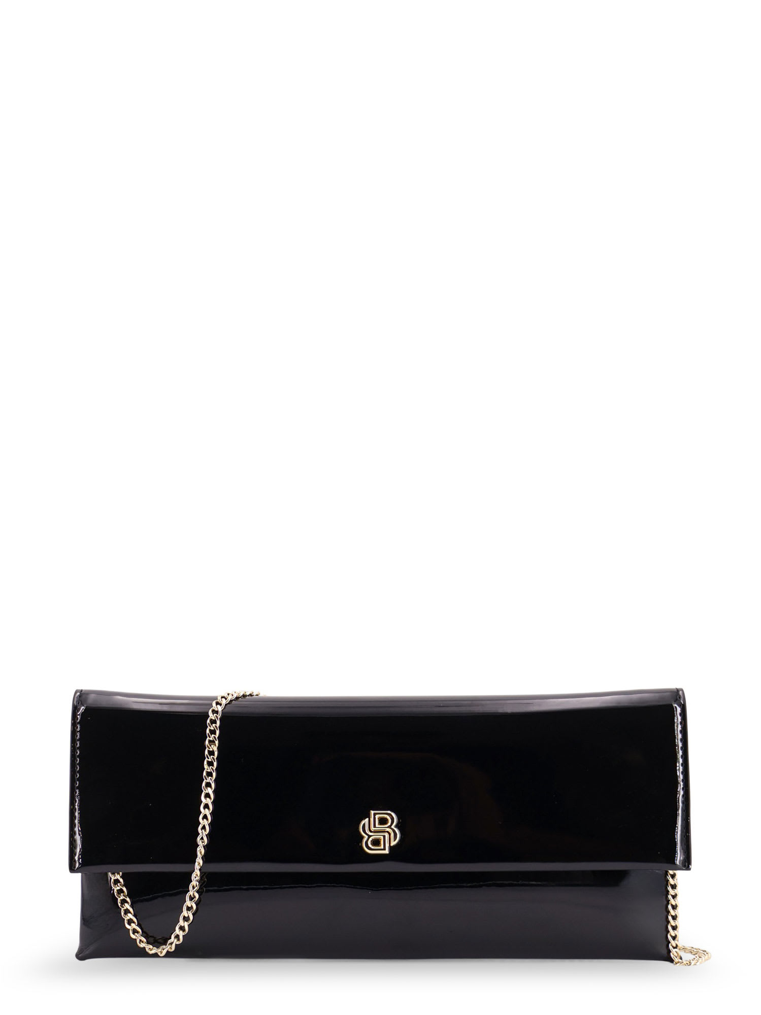 Hugo Boss Patent Leather Clutch Bag In Black