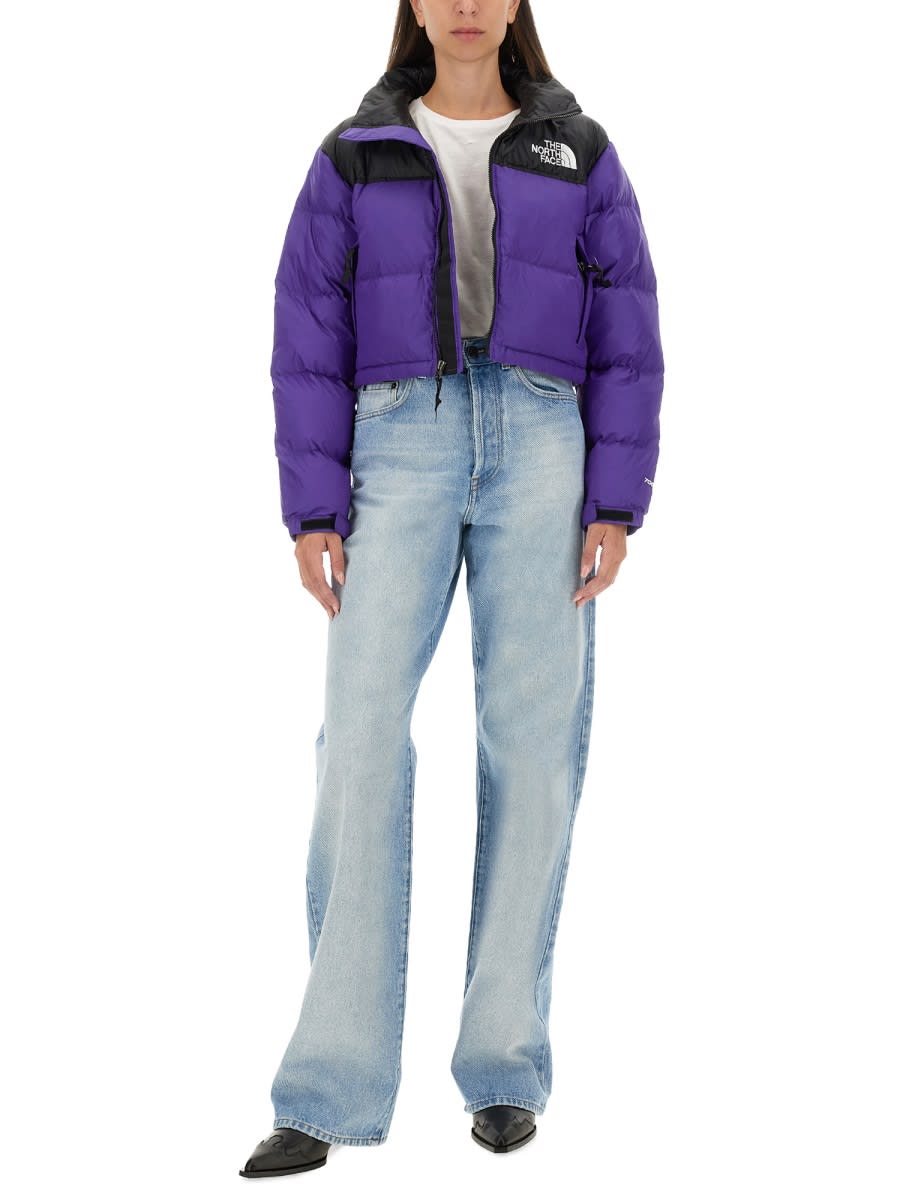 Shop The North Face Nuptse Short Jacket In Purple