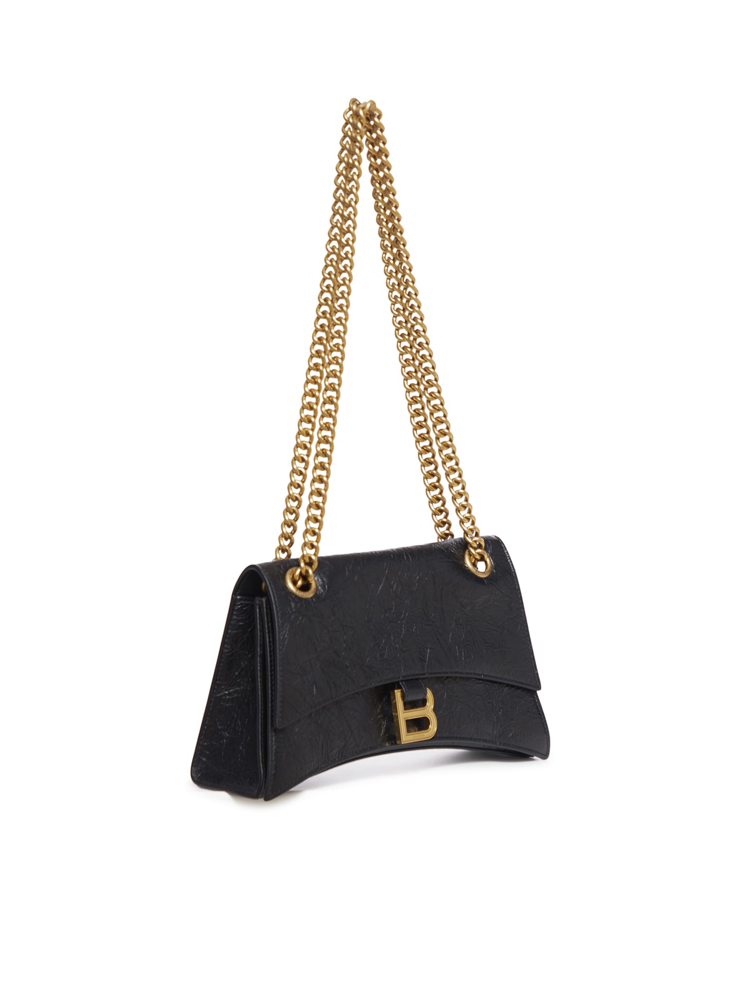 Shop Balenciaga Crush Chain Small Quilted Bag In Black