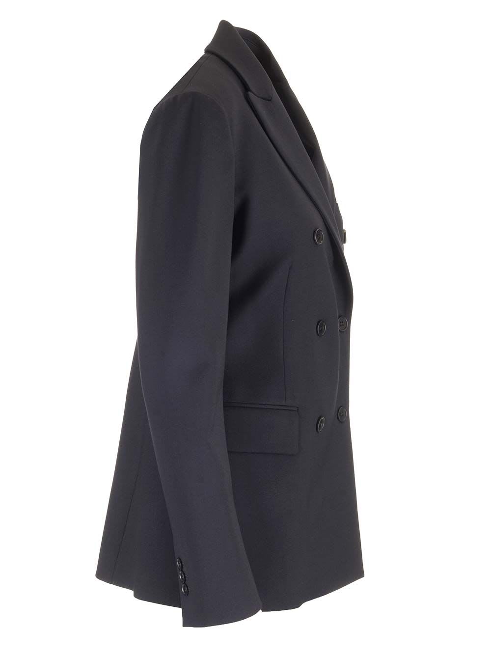 Shop P.a.r.o.s.h Stretch Wool Blazer In Blue