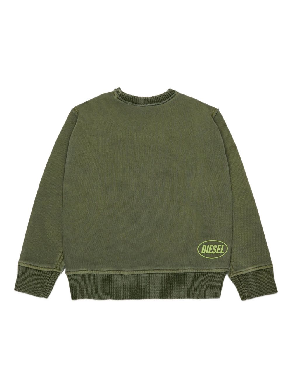 Diesel Kids Kobertoround Sweater In Green