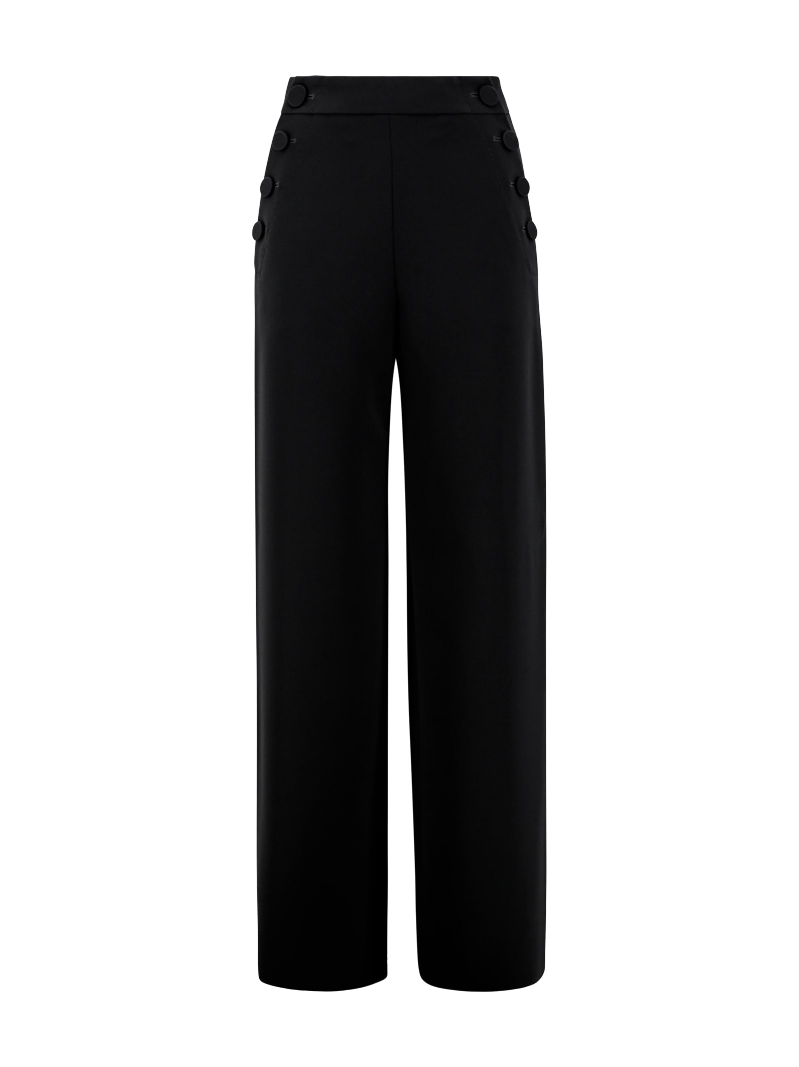 Black Triacetate Blend Rina Wide-leg Pant