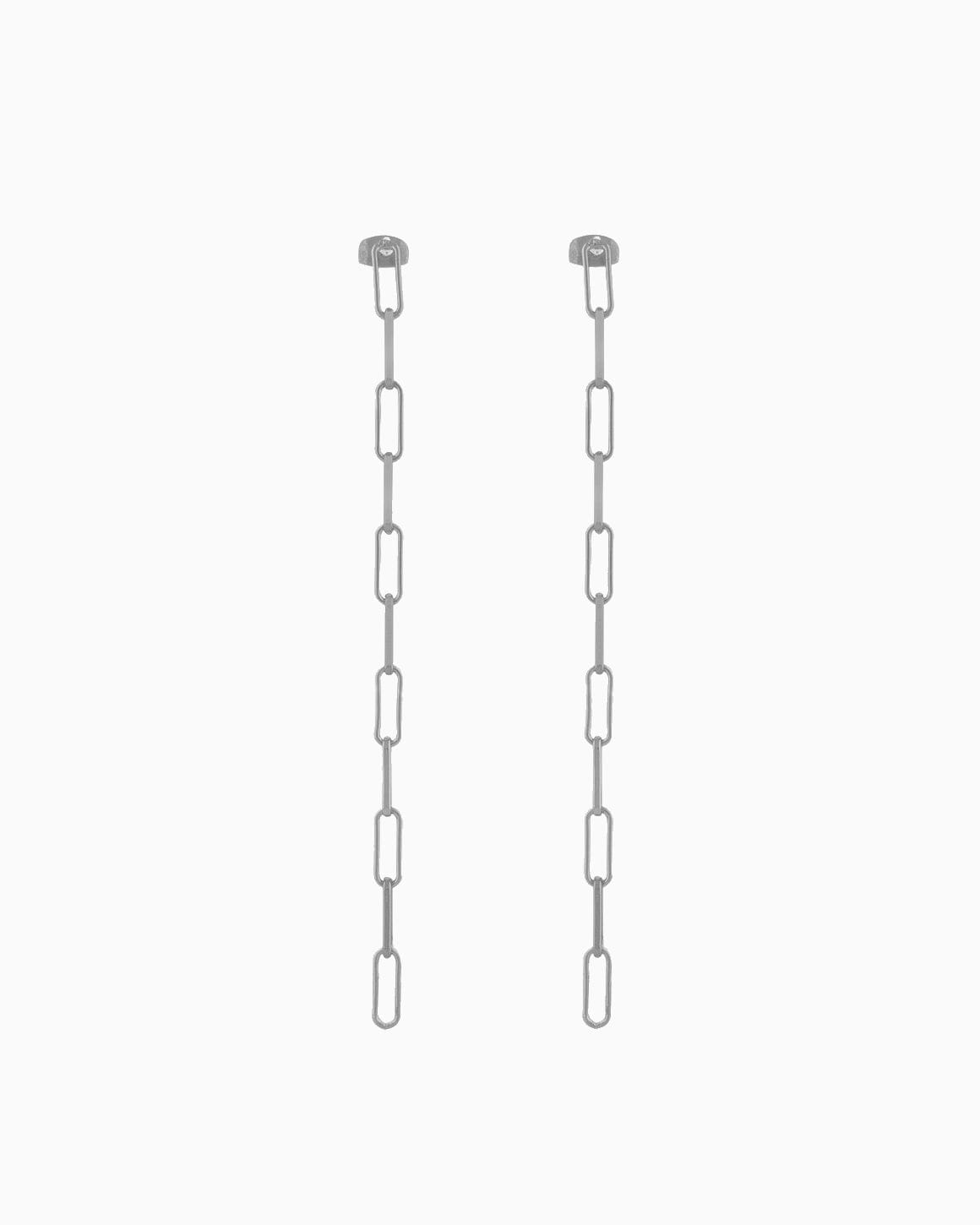 Earring Line Bolt Silver