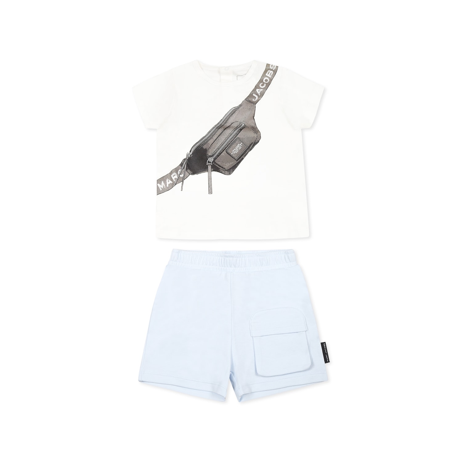 Marc Jacobs Multicolor Suit For Baby Boy With Pouch Print In Multicolor