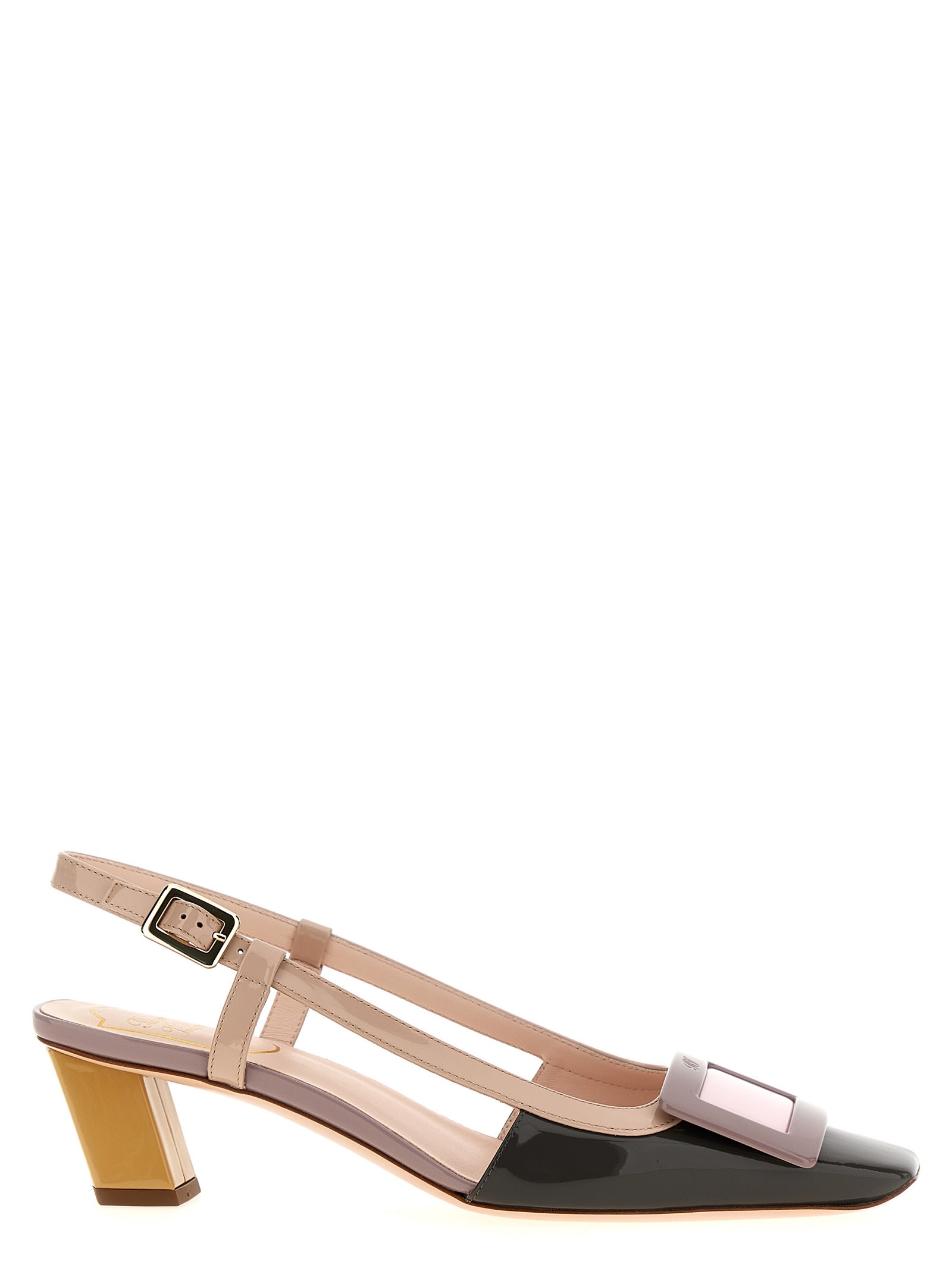 lacquered Slingback