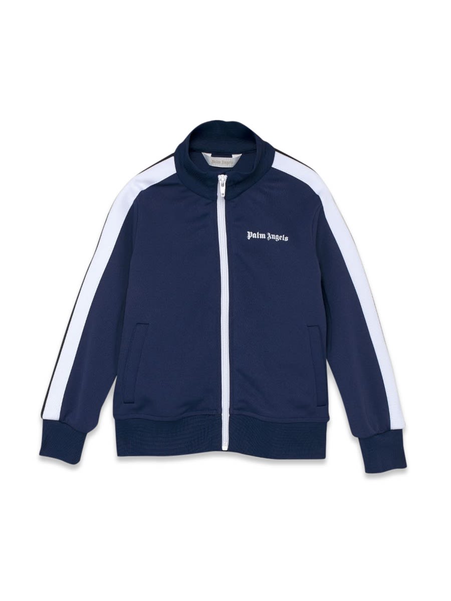 Palm Angels Kids' Giacca Sportiva Con Logo In Blue
