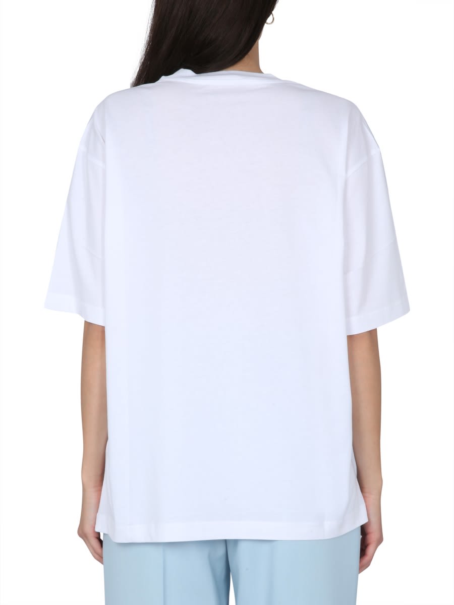 Shop Marni Logo Print T-shirt In White