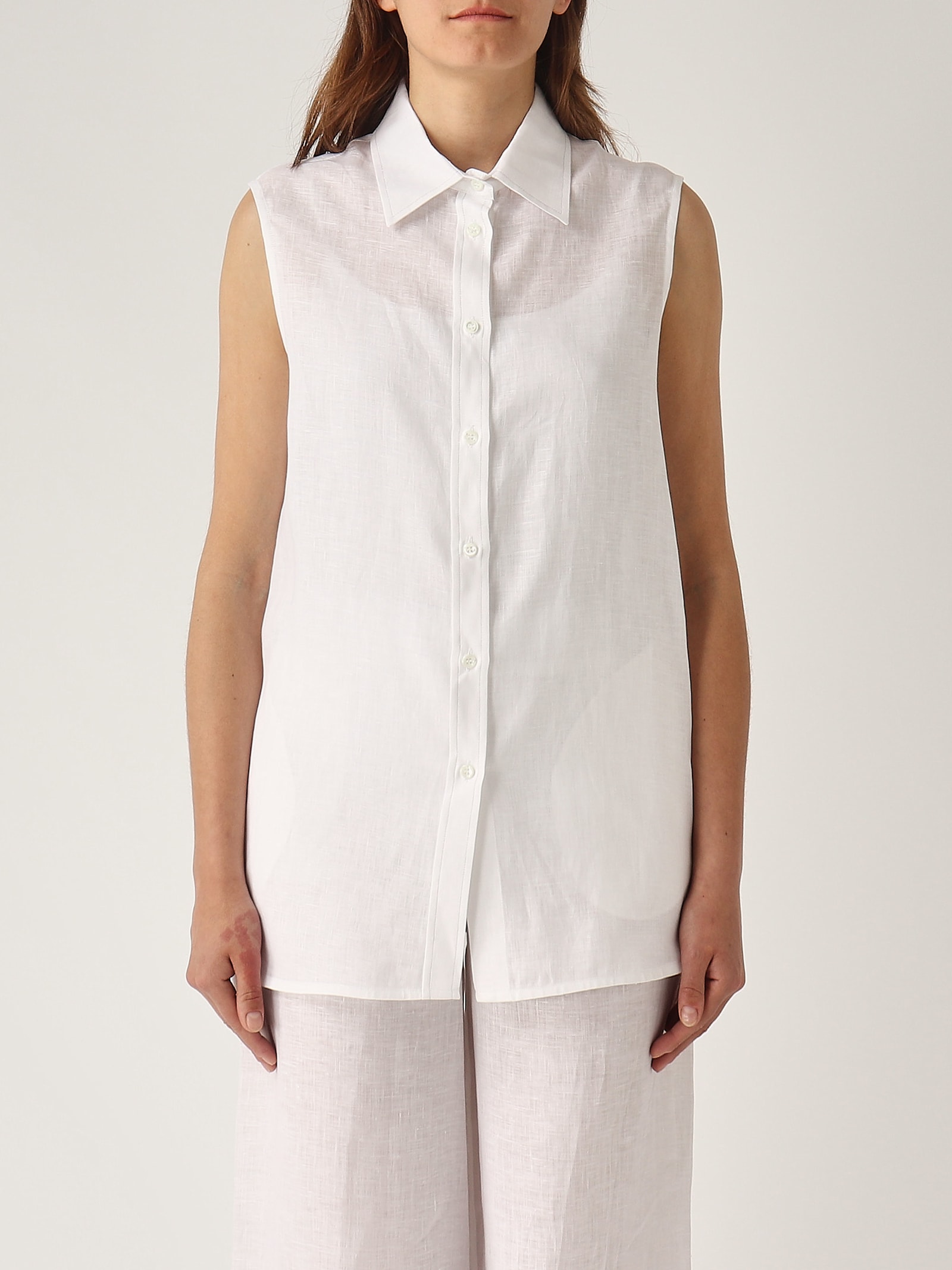 Gran Sasso Camicia S/m Con Cuciture Shirt In White